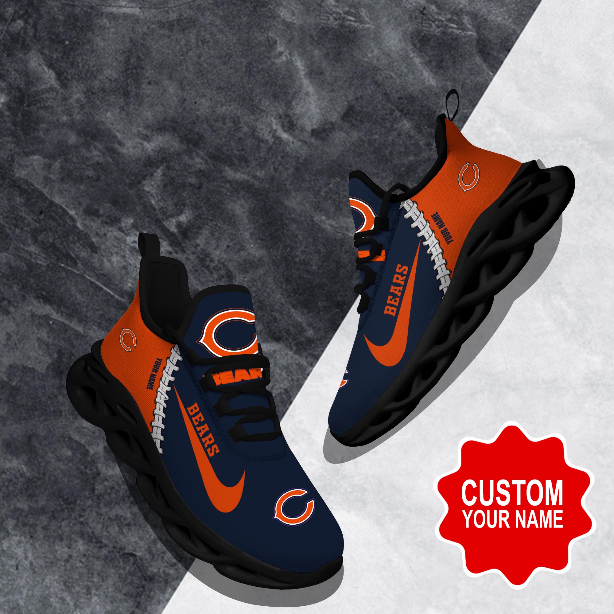 Chicago Bears Max Soul Shoes Sneakers For Men And Women