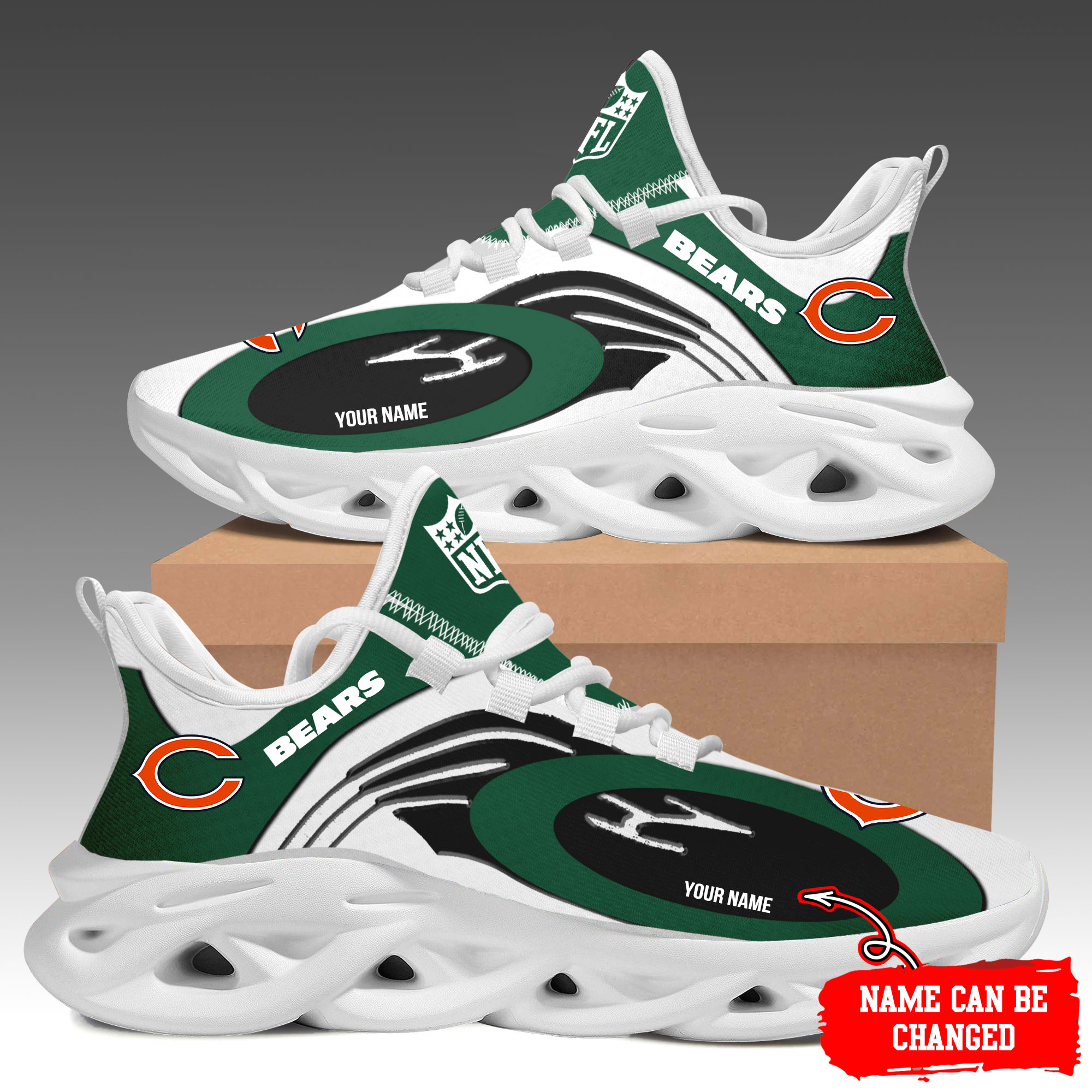 Chicago Bears Max Soul Shoes Sneakers For Men And Women