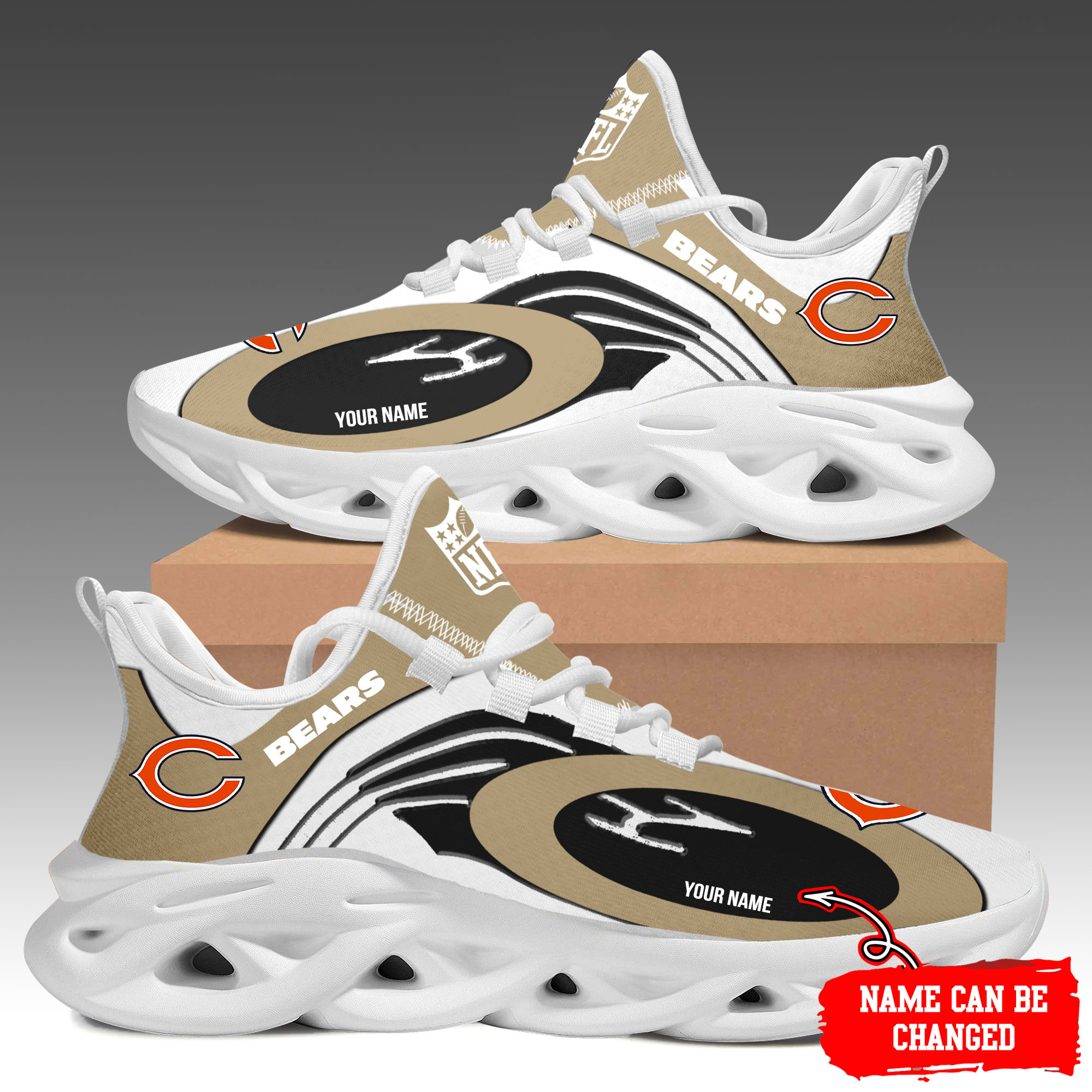 Chicago Bears Max Soul Shoes Sneakers For Men And Women