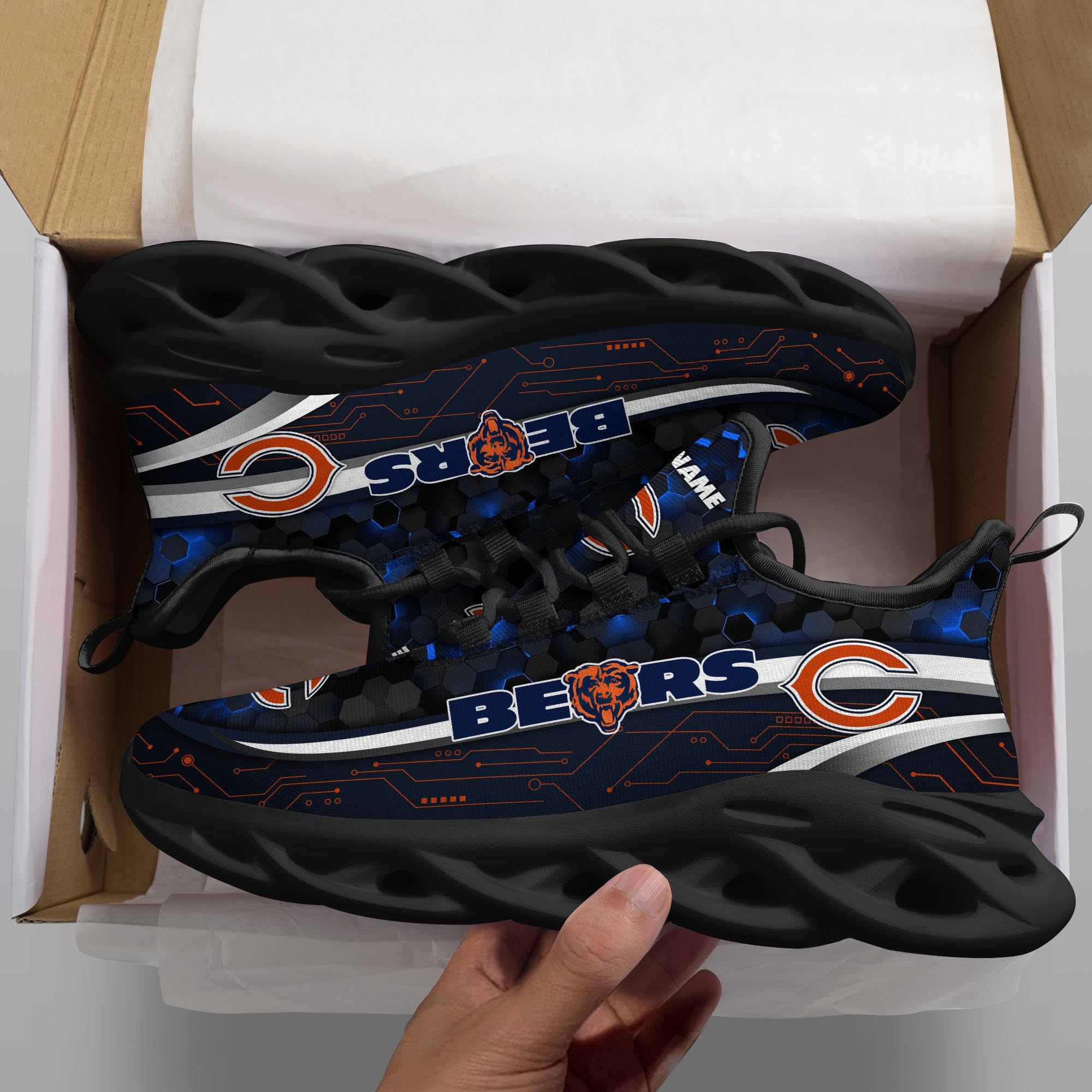Chicago Bears NFL Max Soul Shoes Sneakers For Men And Women