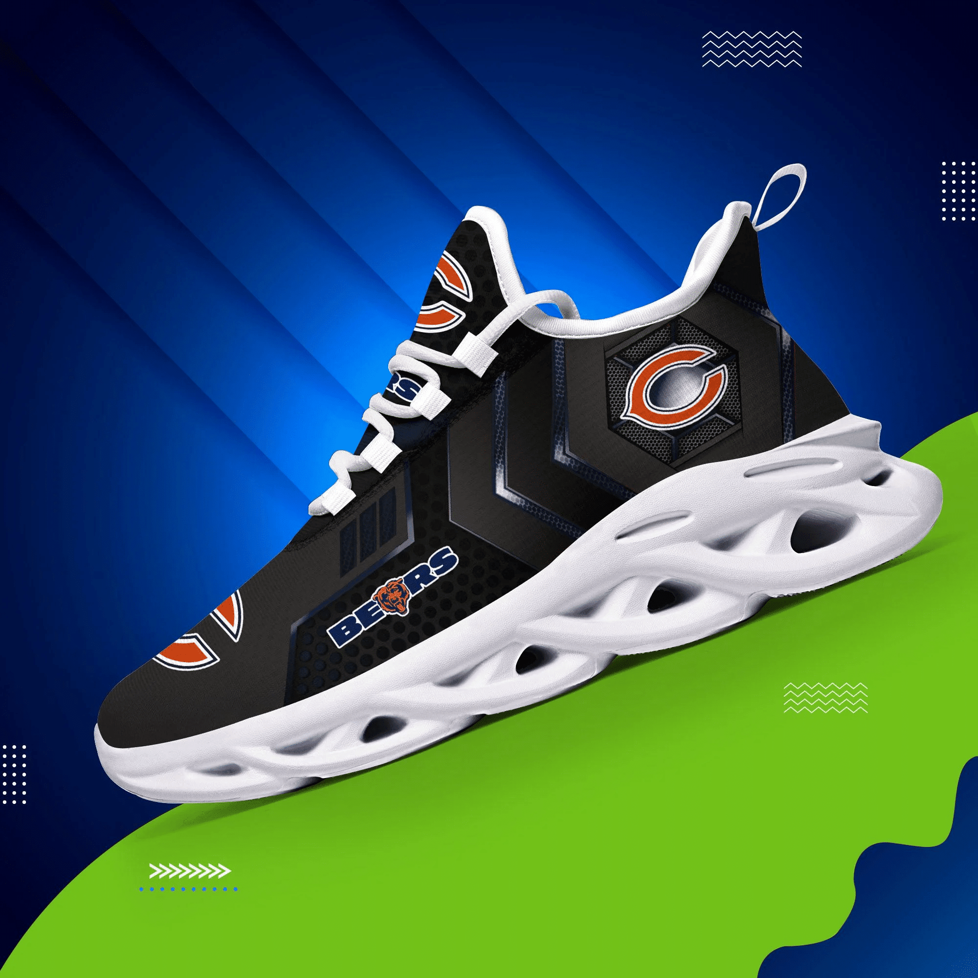 Chicago Bears NFL Max Soul Shoes Sneakers For Men And Women
