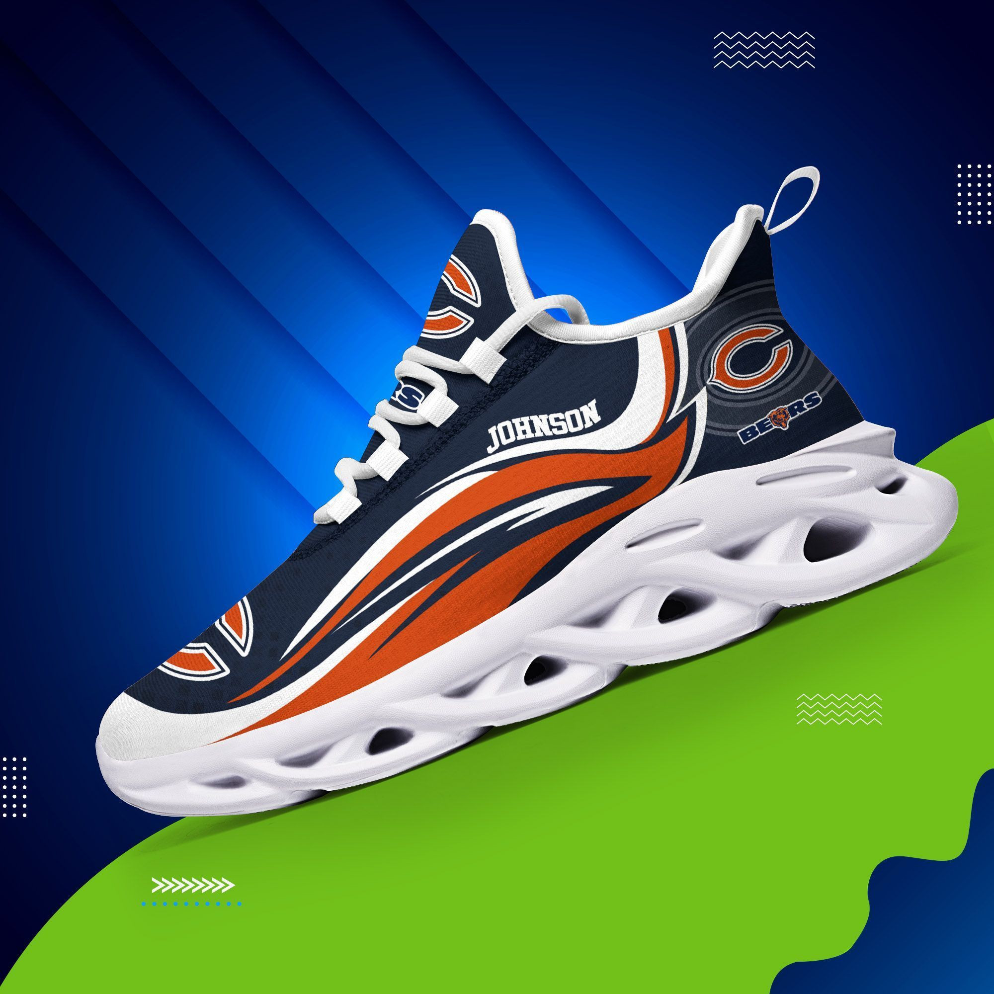 Chicago Bears NFL Max Soul Shoes Sneakers For Men And Women