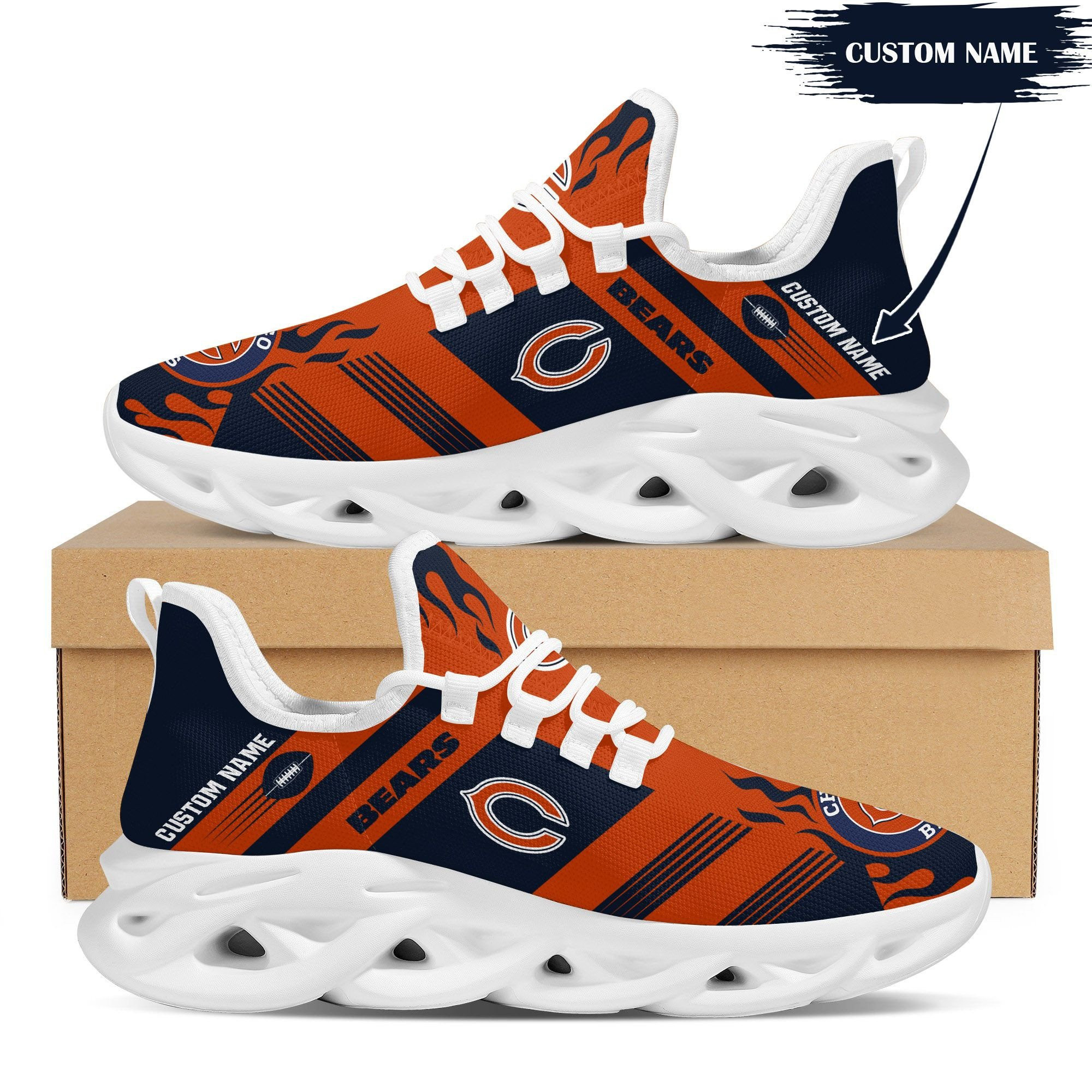 Chicago Bears NFL Max Soul Shoes Sneakers For Men And Women