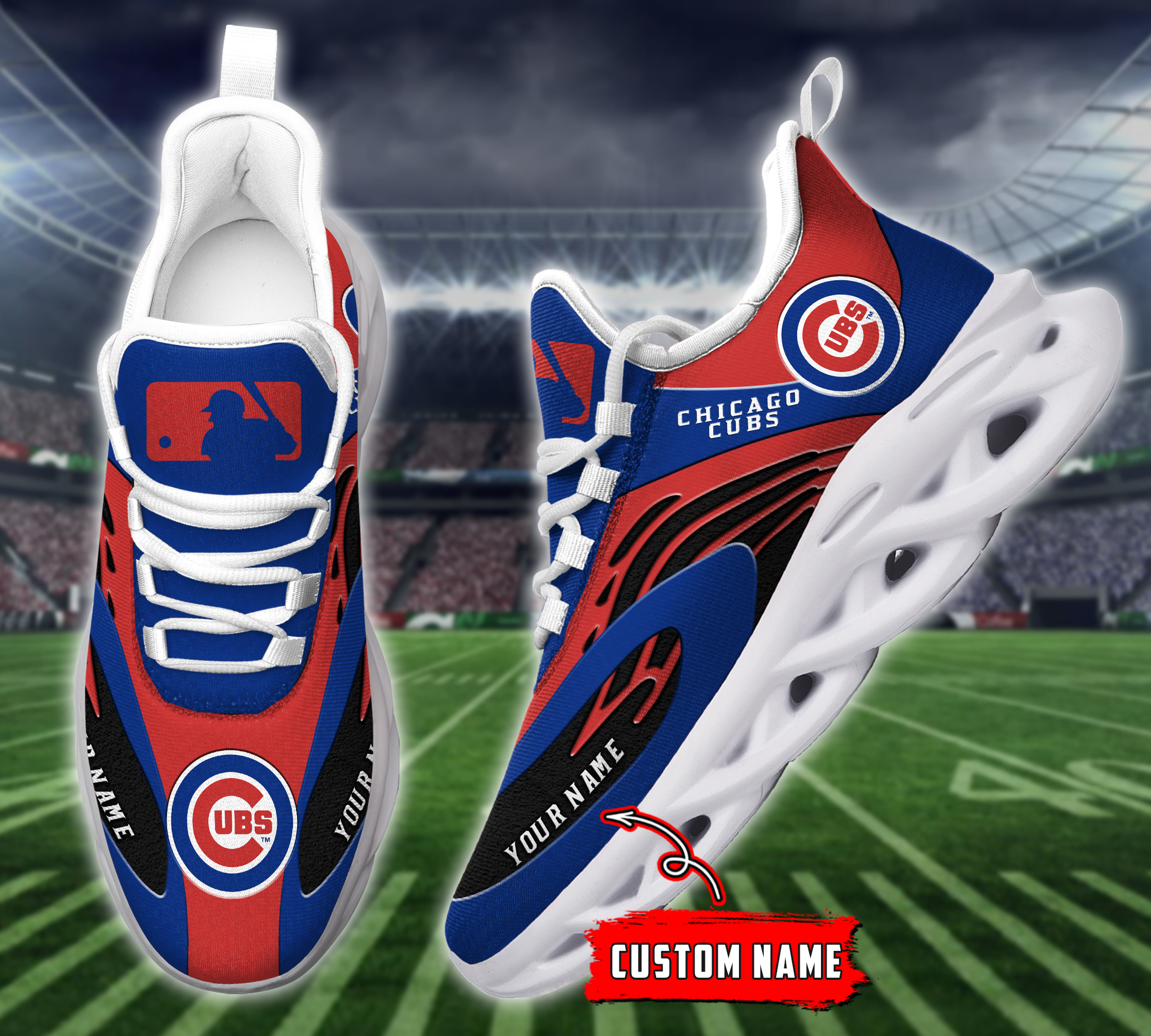 Chicago Cubs MLB Max Soul Shoes Sneakers For Men And Women