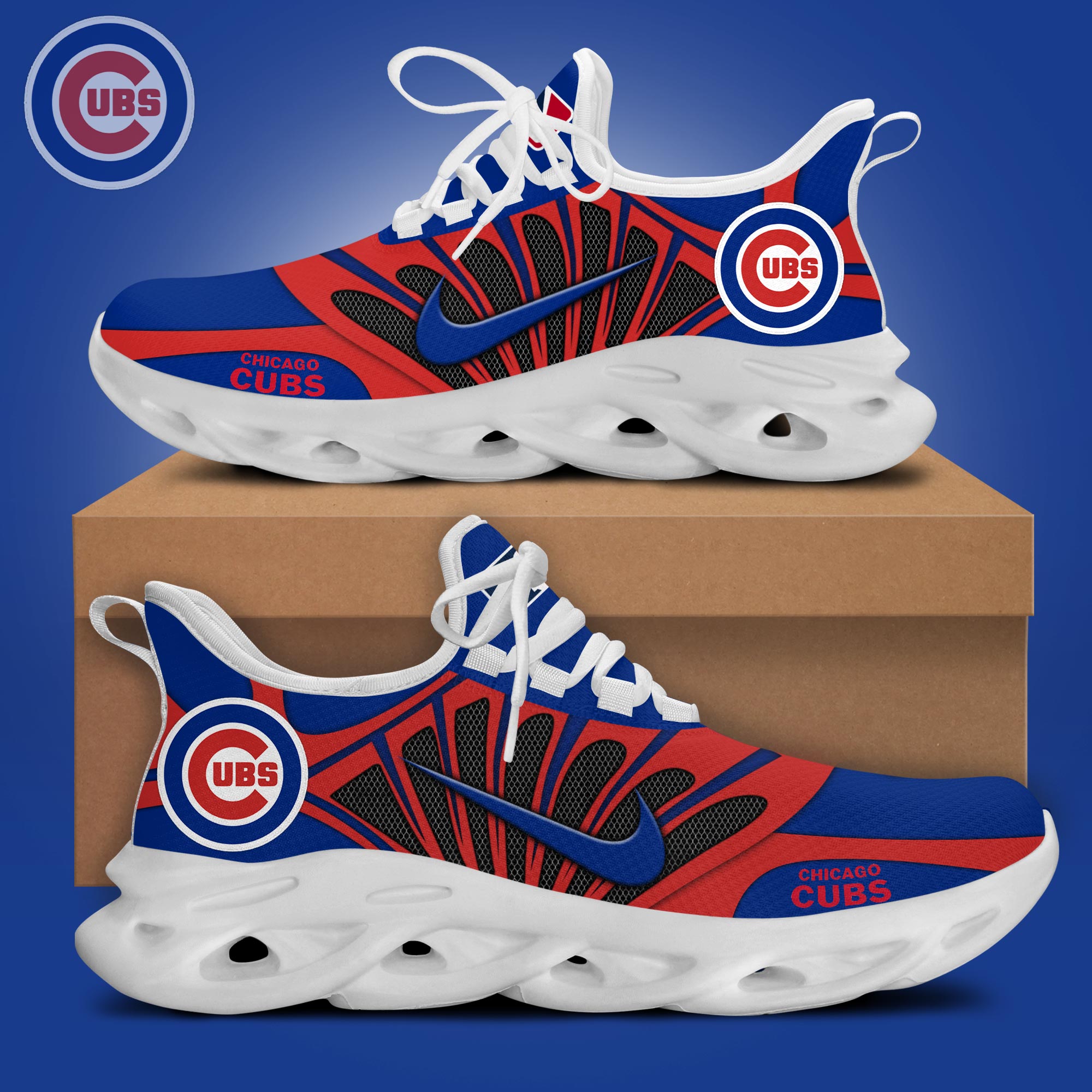 Chicago Cubs Max Soul Shoes Sneakers For Men And Women