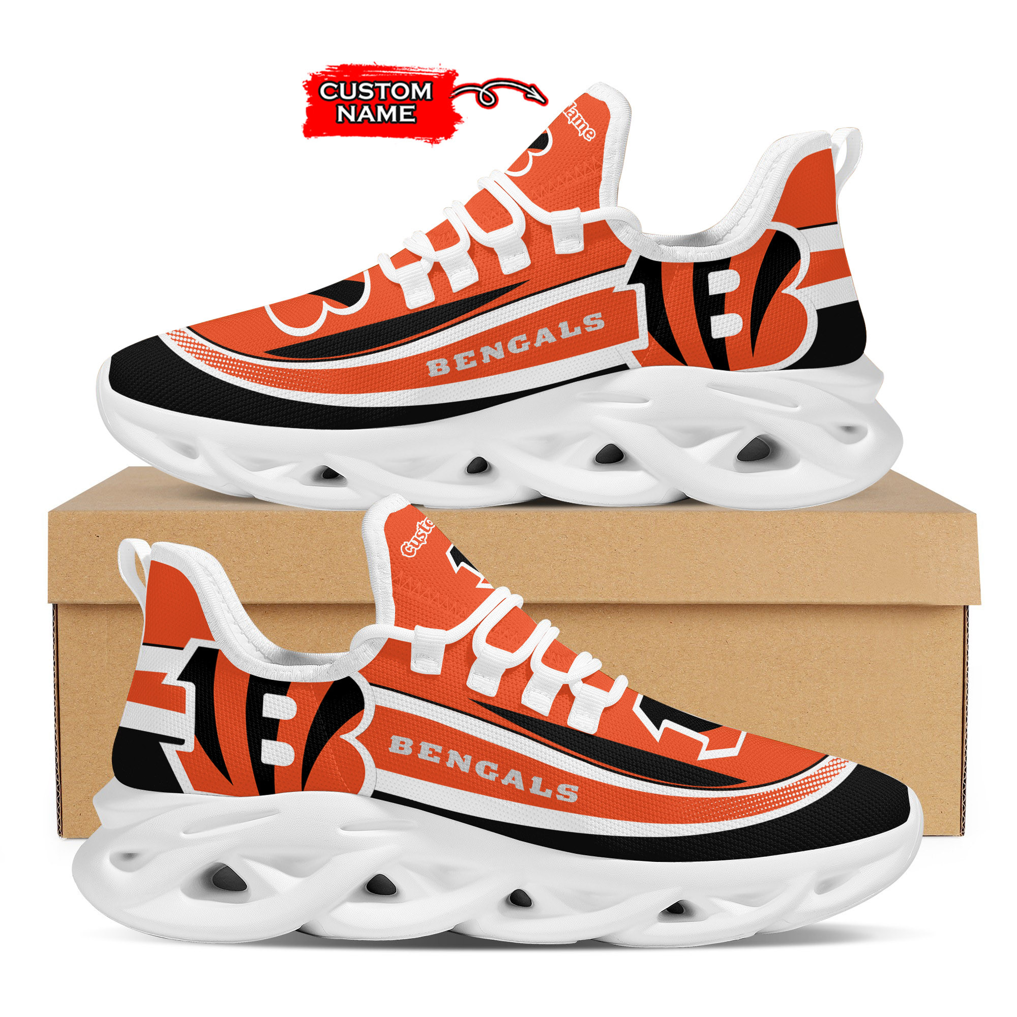 Cincinnati Bengals Max Soul Shoes Sneakers For Men And Women