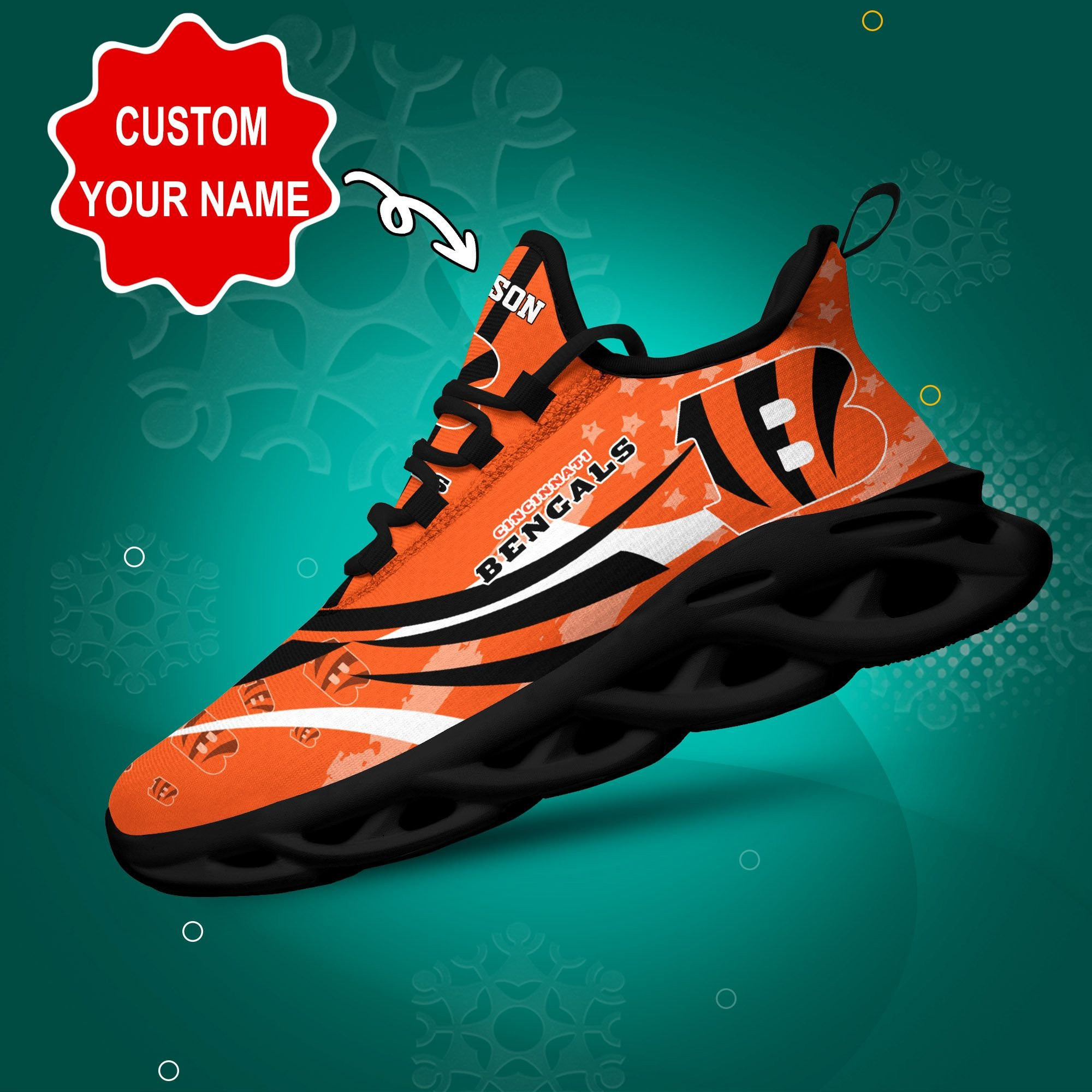 Cincinnati Bengals NFL Max Soul Shoes Sneakers For Men And Women