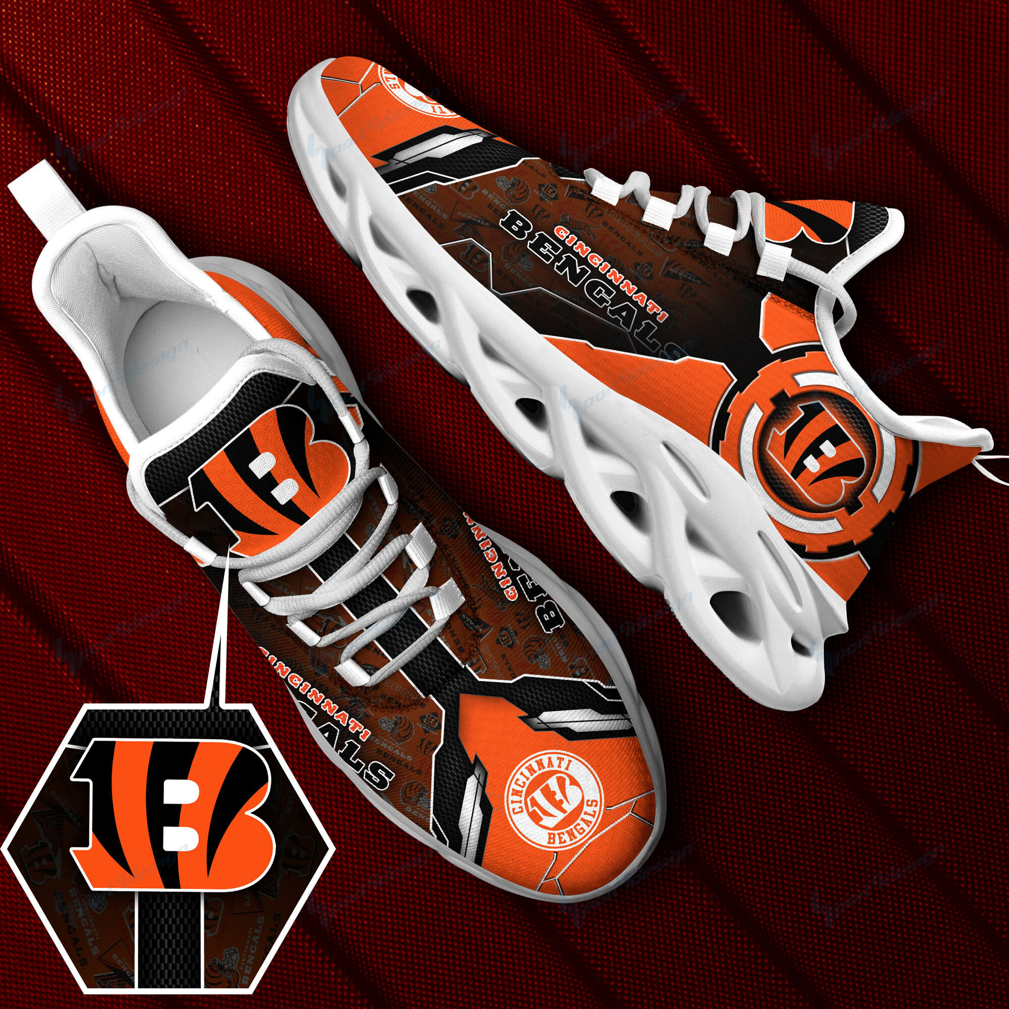 Cincinnati Bengals NFL Max Soul Shoes Sneakers For Men And Women