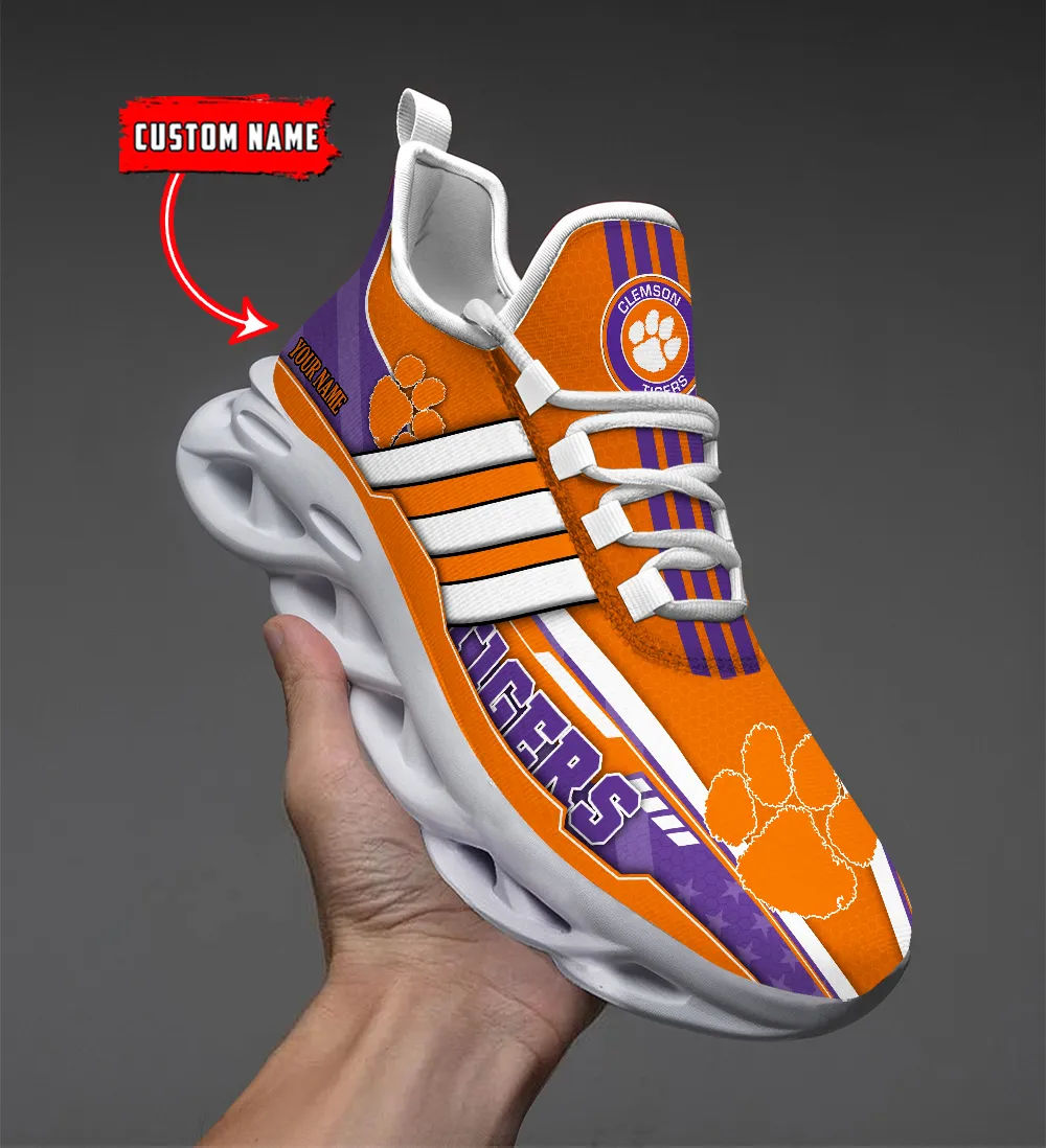 Clemson Tigers Max Soul Shoes Sneakers For Men And Women