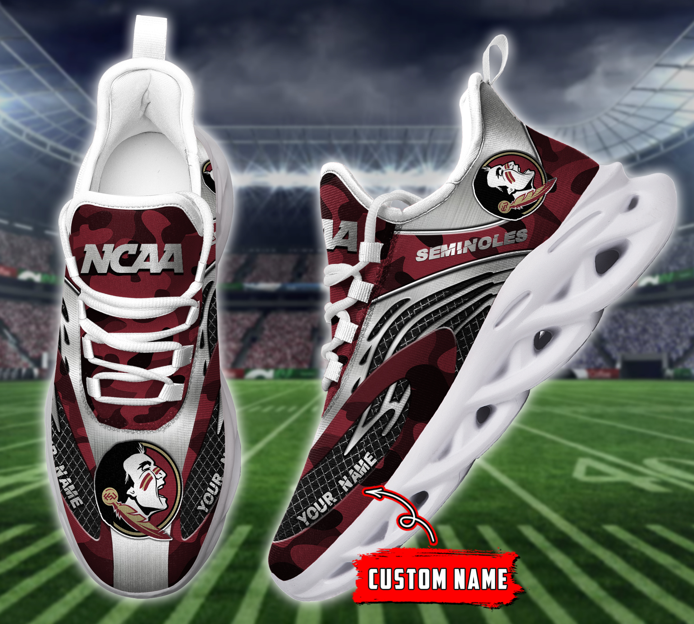 Florida State Seminoles NCAA Max Soul Shoes Sneakers For Men And Women