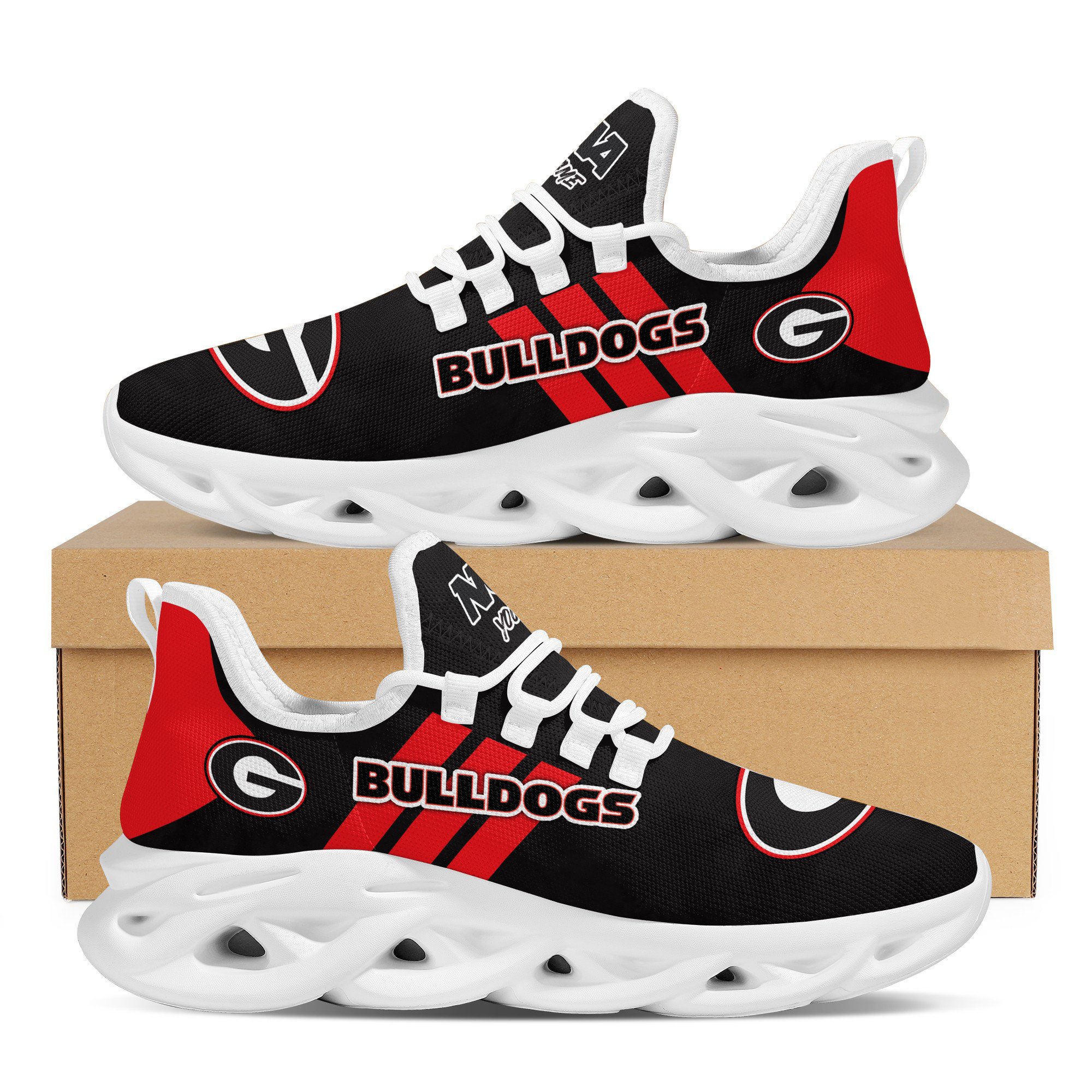 Georgia Bulldogs Max Soul Shoes Sneakers For Men And Women
