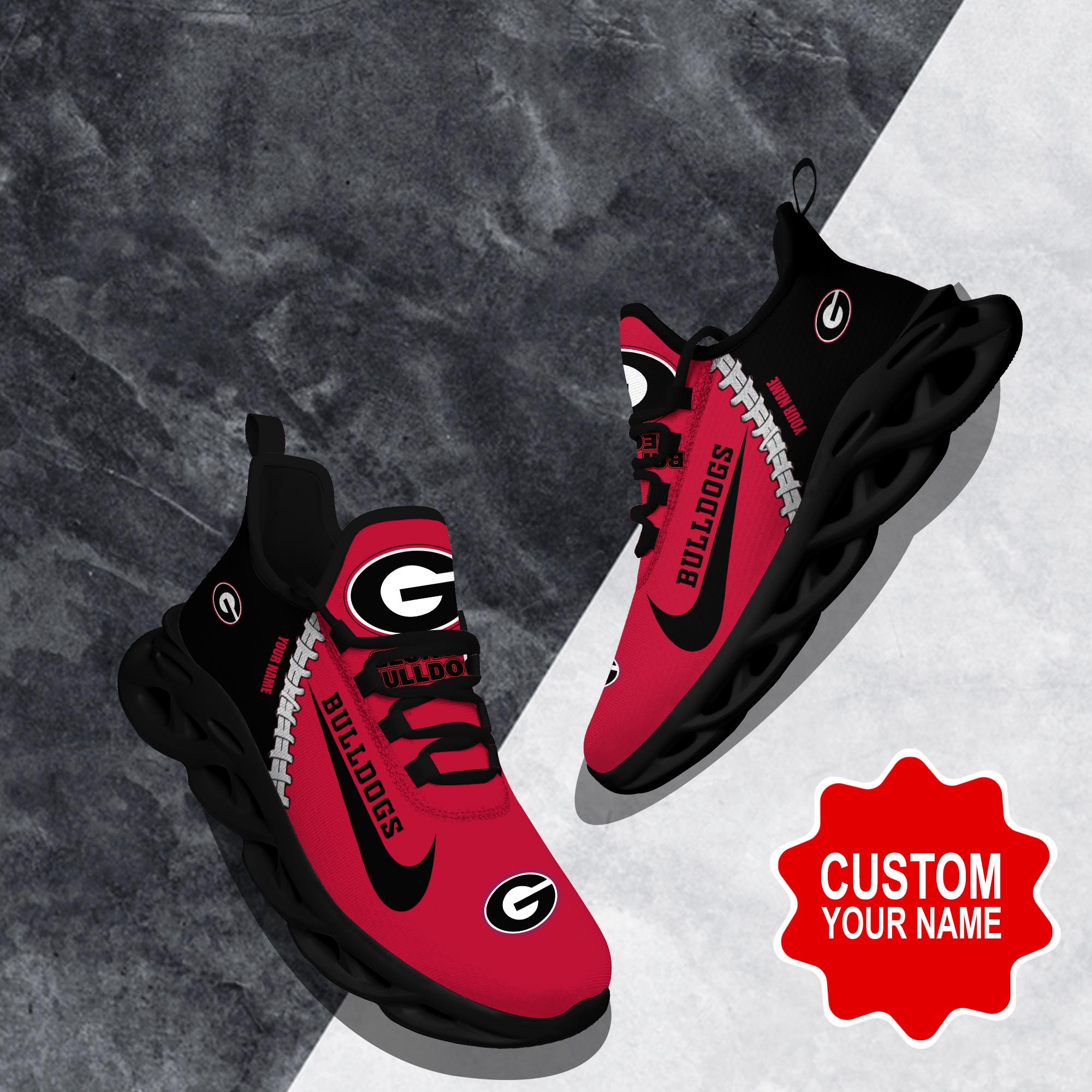 Georgia Bulldogs Max Soul Shoes Sneakers For Men And Women