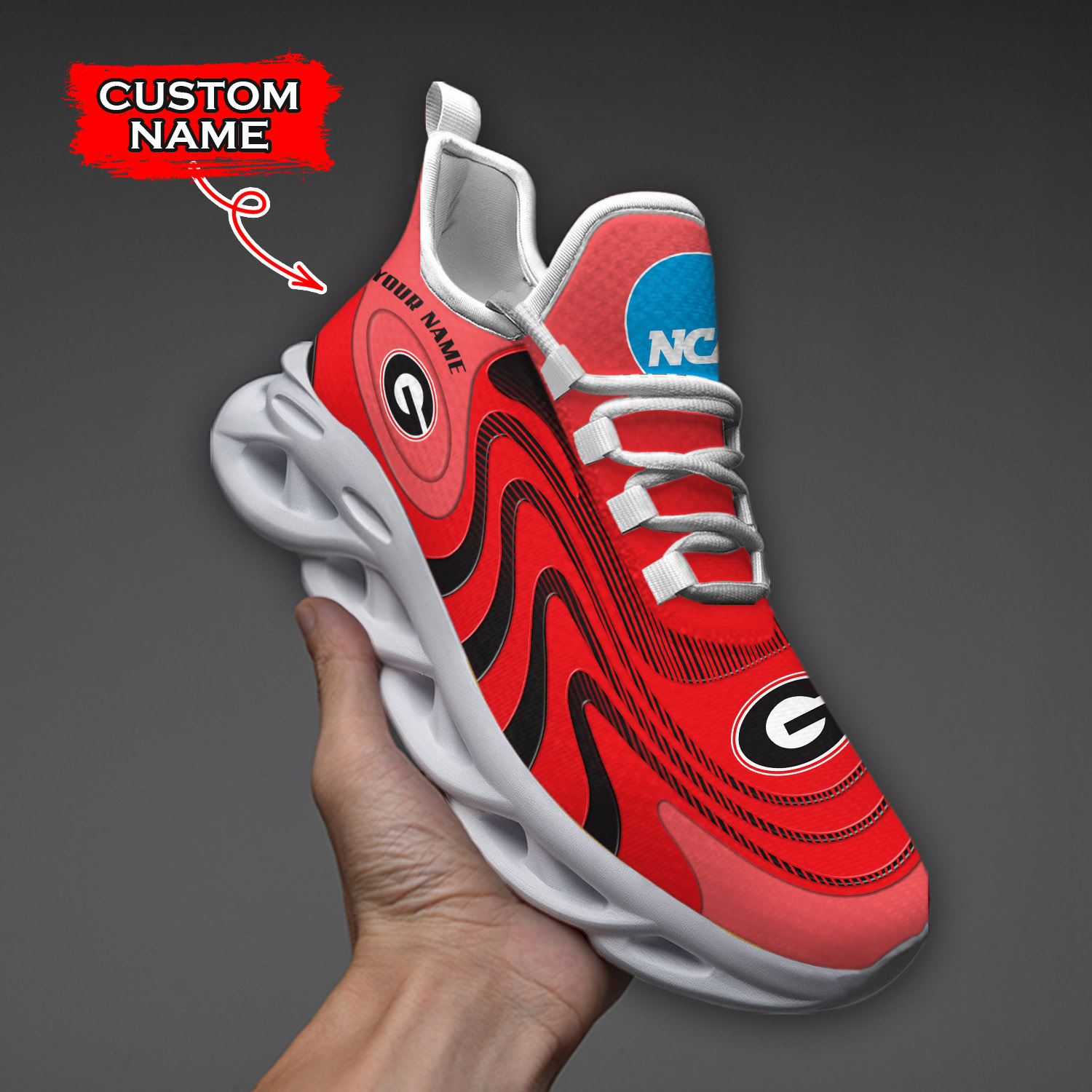 Georgia Bulldogs NCAA Max Soul Shoes Sneakers For Men And Women