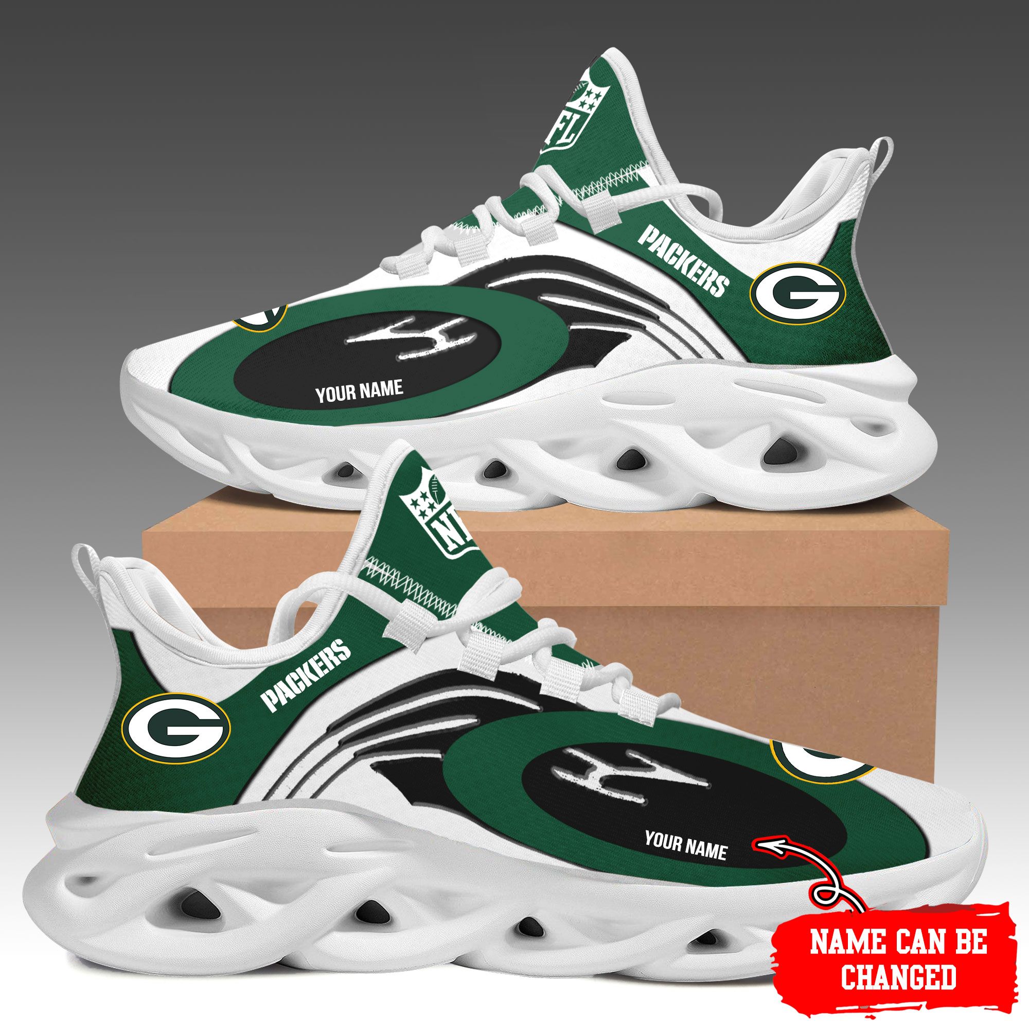Green Bay Packers Max Soul Shoes Sneakers For Men And Women