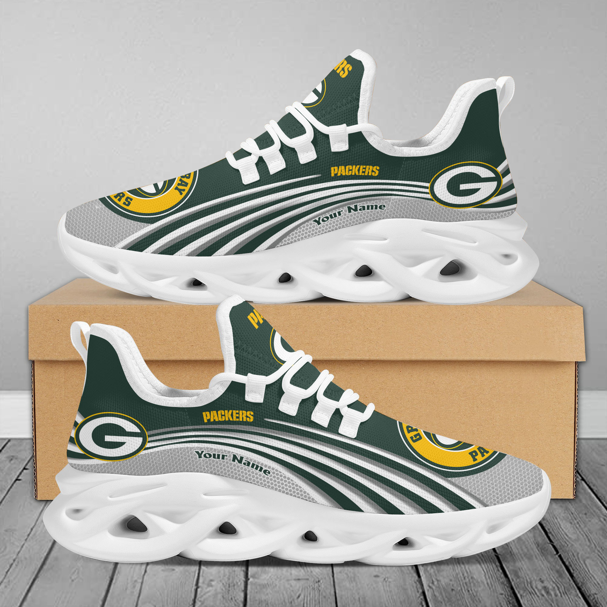 Green Bay Packers Max Soul Shoes Sneakers For Men And Women