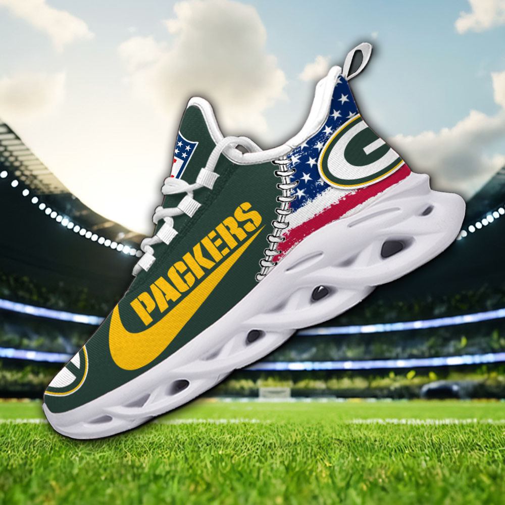 Green Bay Packers NFL Max Soul Shoes Sneakers For Men And Women