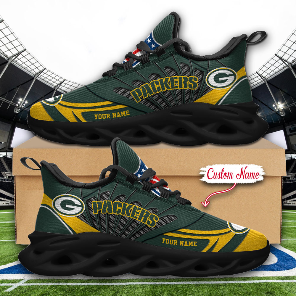 Green Bay Packers NFL Max Soul Shoes Sneakers For Men And Women