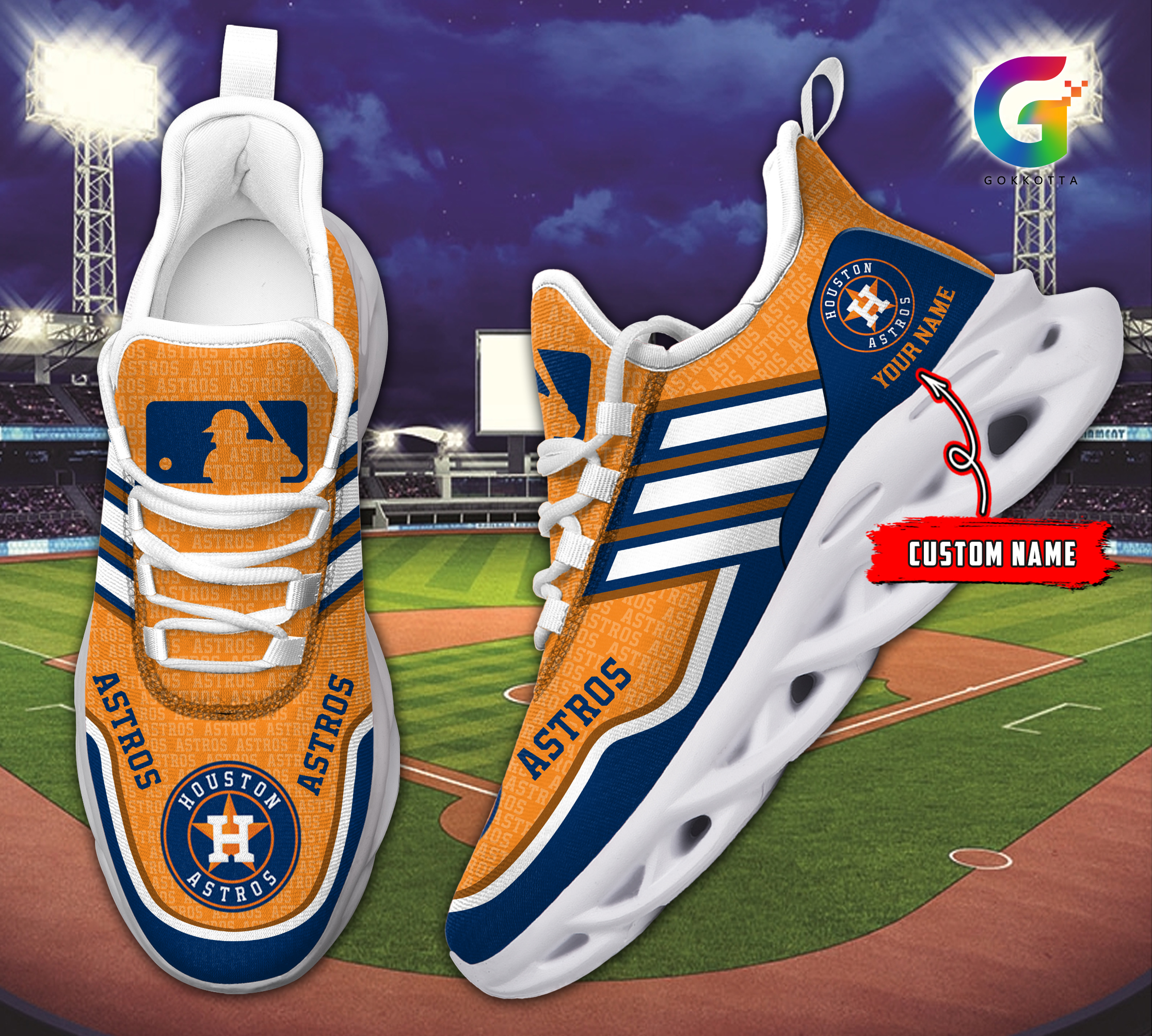 Houston Astros MLB Max Soul Shoes Sneakers For Men And Women