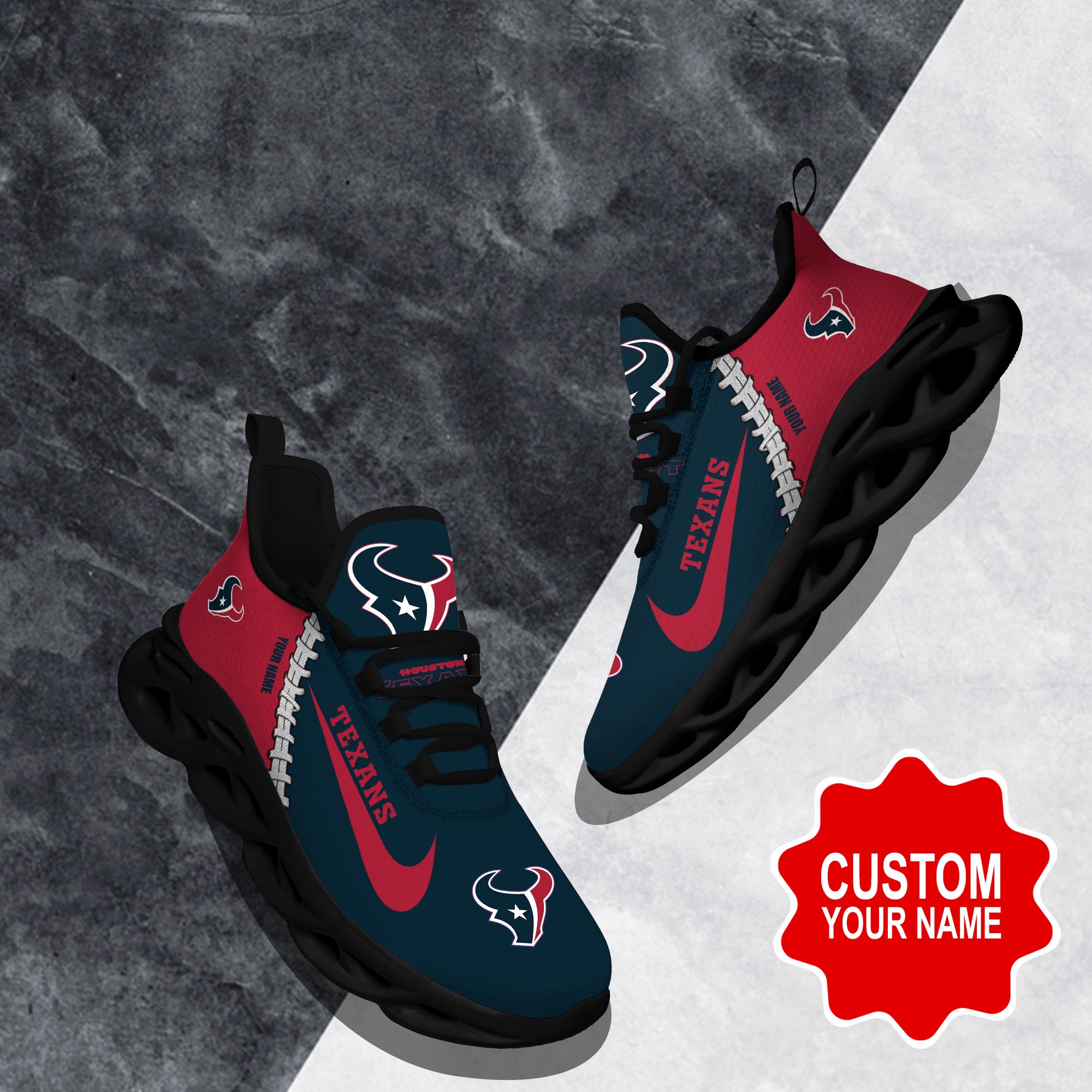 Houston Texans Max Soul Shoes Sneakers For Men And Women