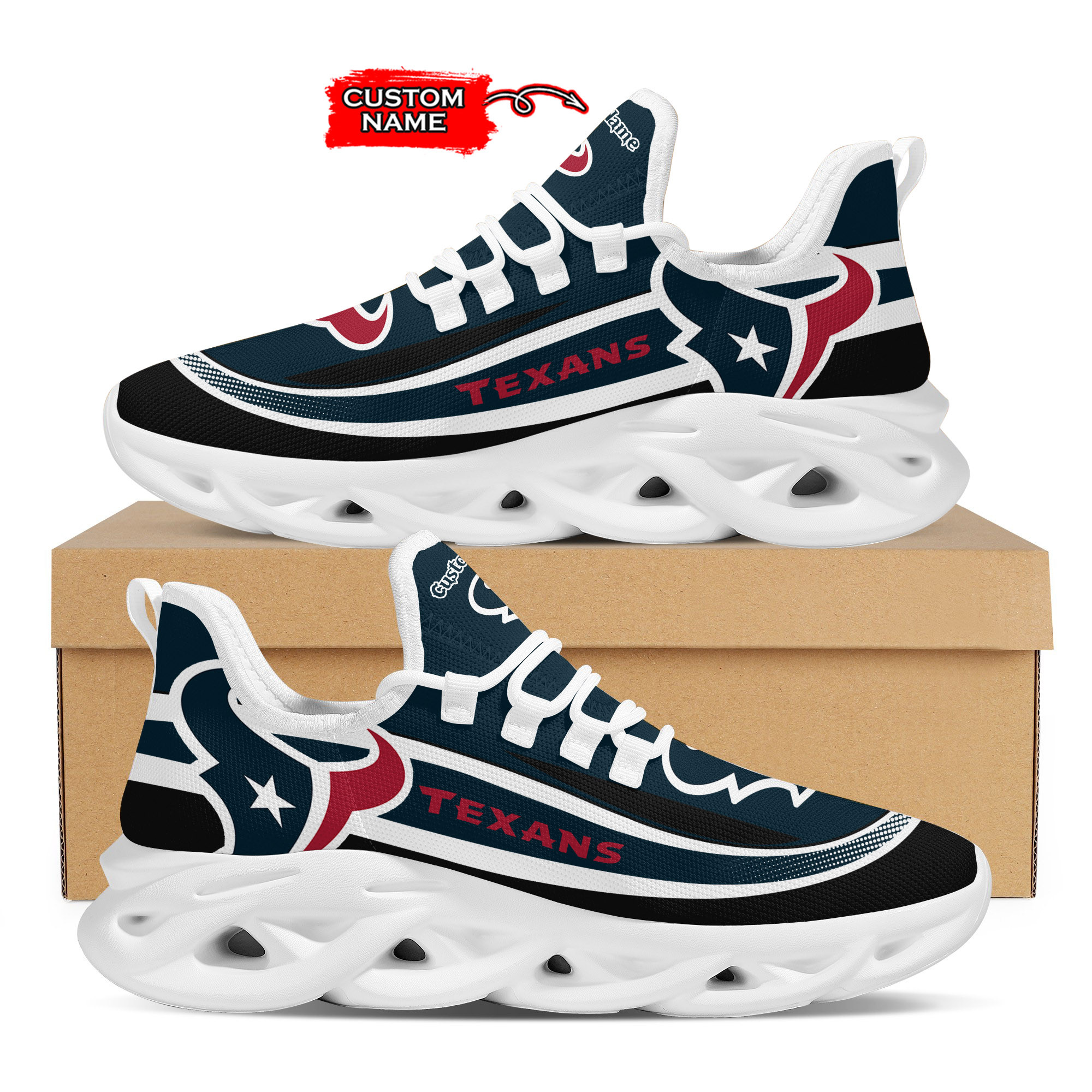 Houston Texans Max Soul Shoes Sneakers For Men And Women