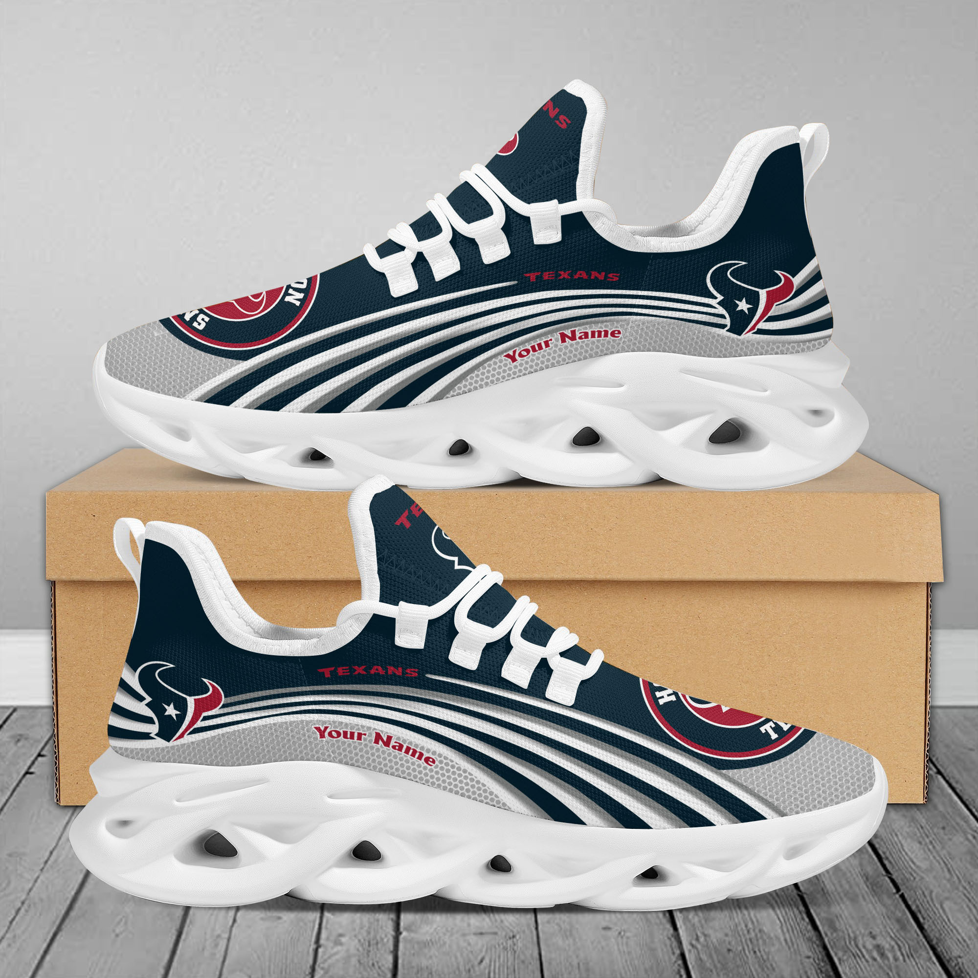 Houston Texans Max Soul Shoes Sneakers For Men And Women