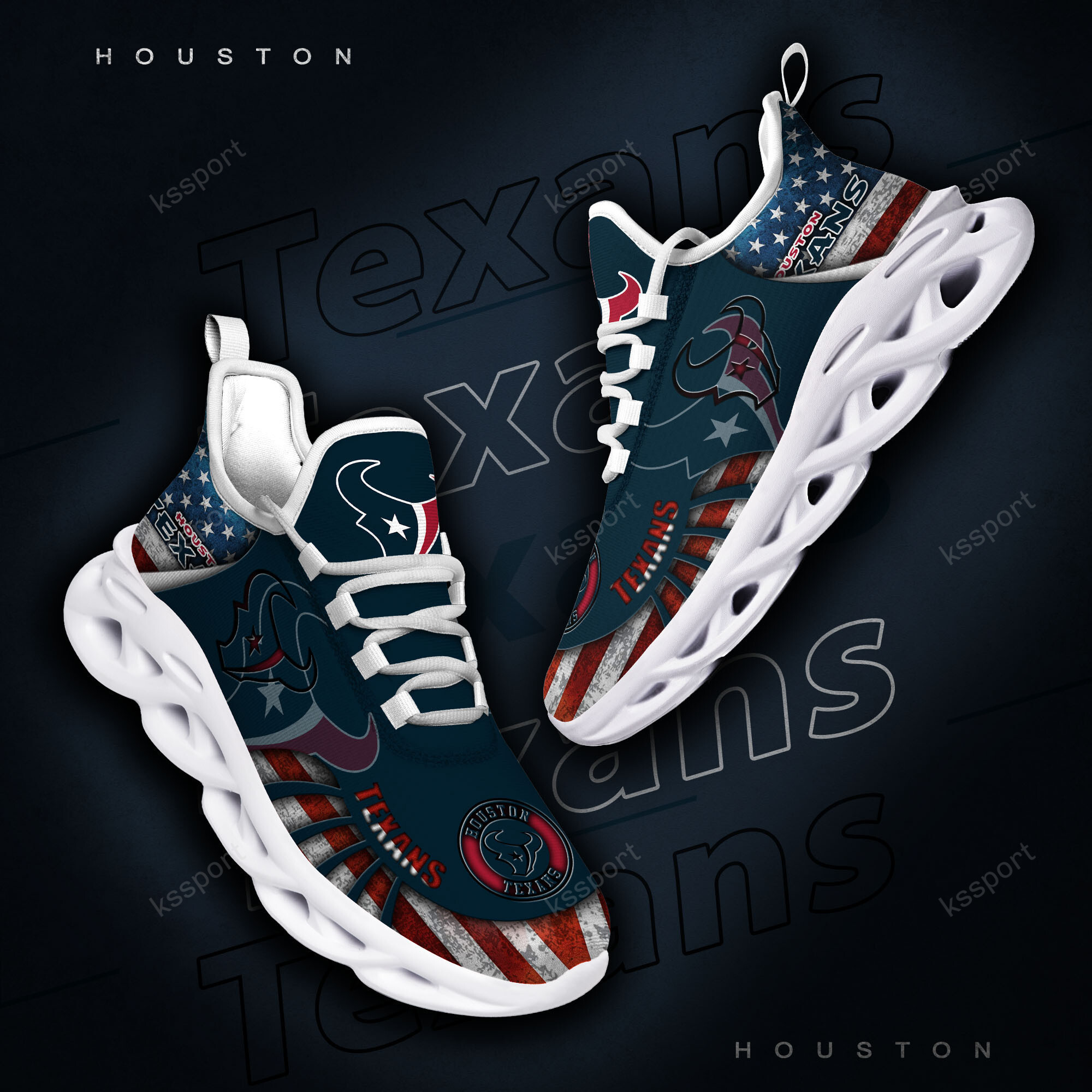 Houston Texans NFL Max Soul Shoes Sneakers For Men And Women