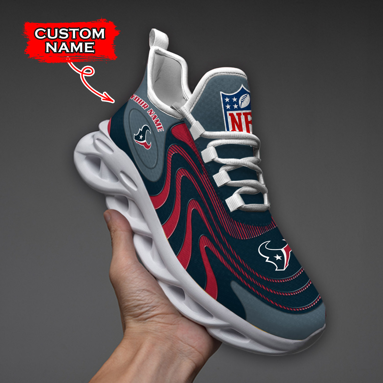 Houston Texans NFL Max Soul Shoes Sneakers For Men And Women