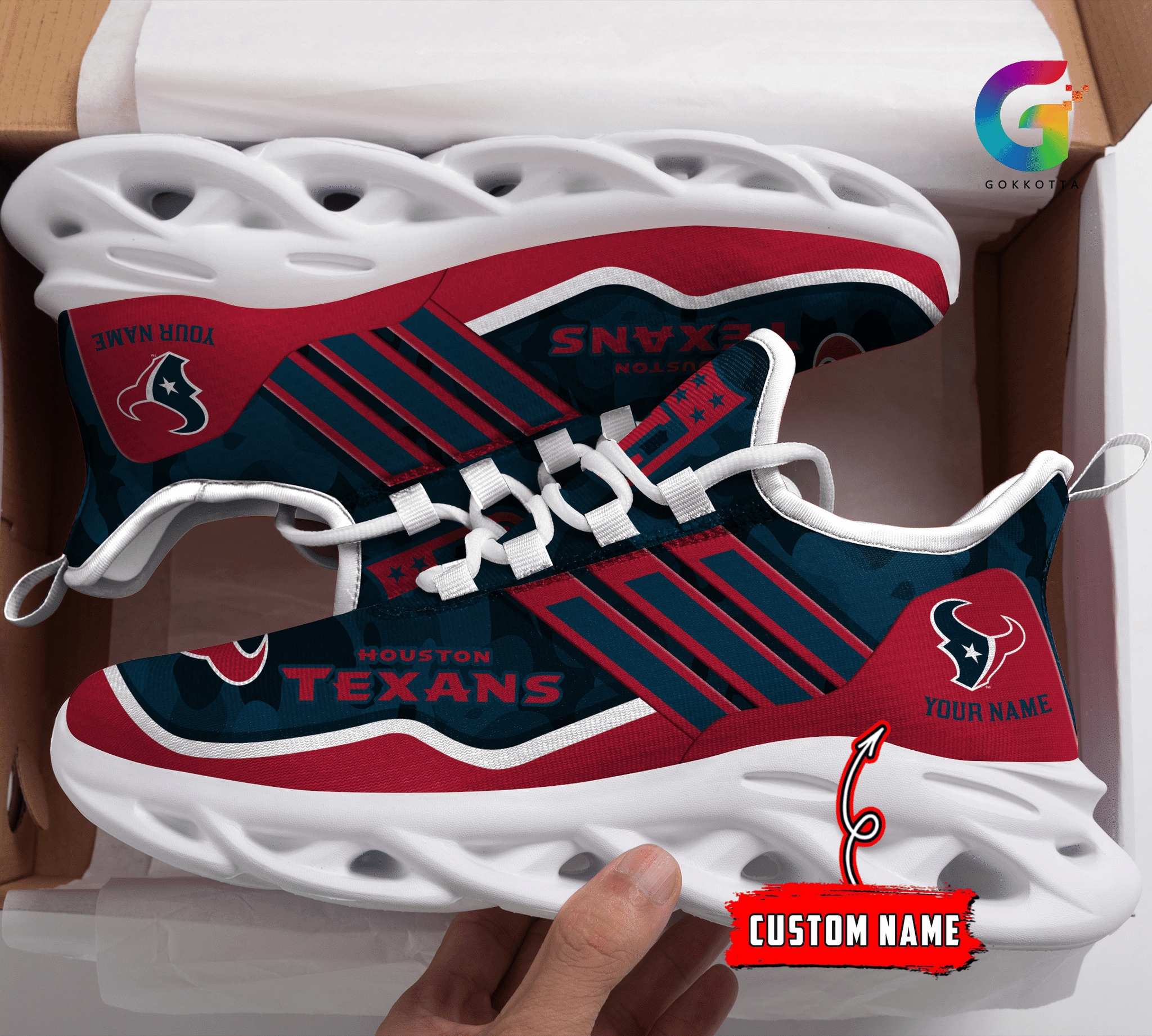 Houston Texans NFL Max Soul Shoes Sneakers For Men And Women