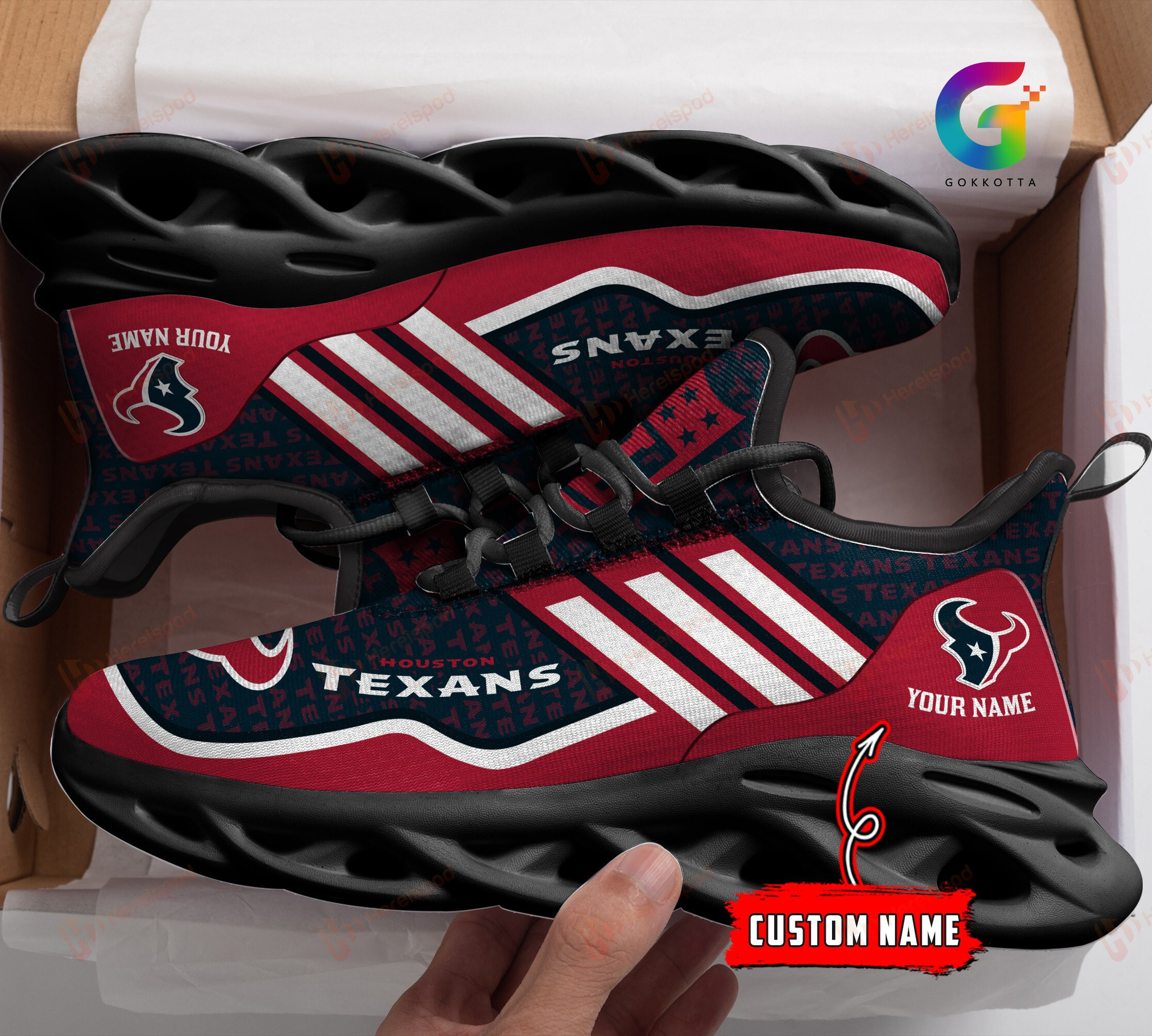 Houston Texans NFL Max Soul Shoes Sneakers For Men And Women