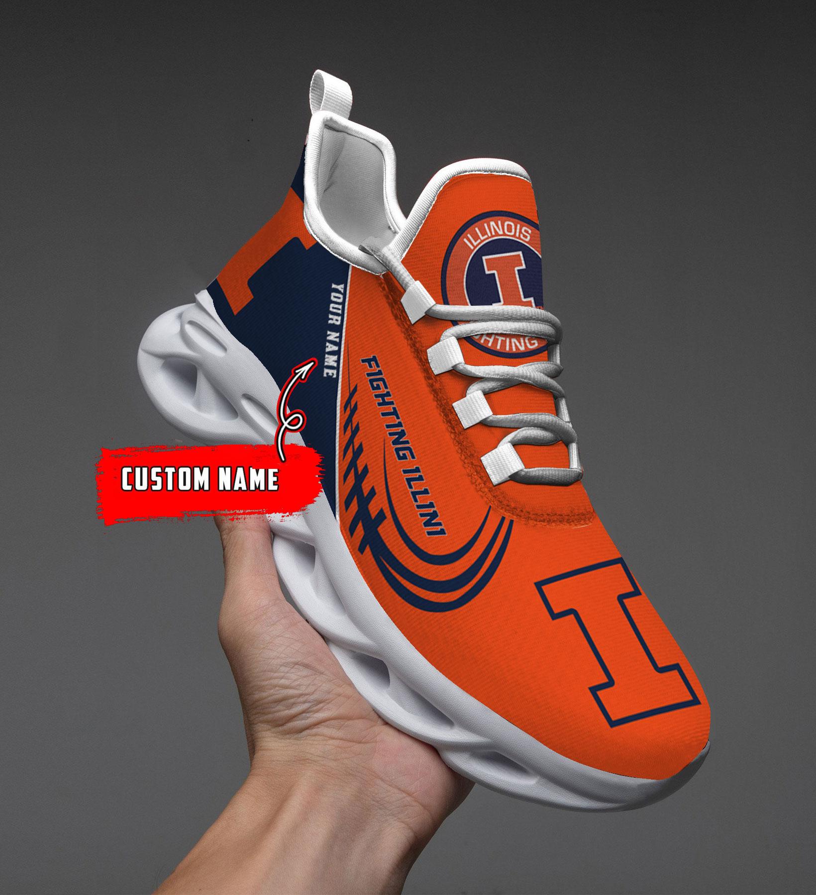 Illinois Fighting Illini Max Soul Shoes Sneakers For Men And Women