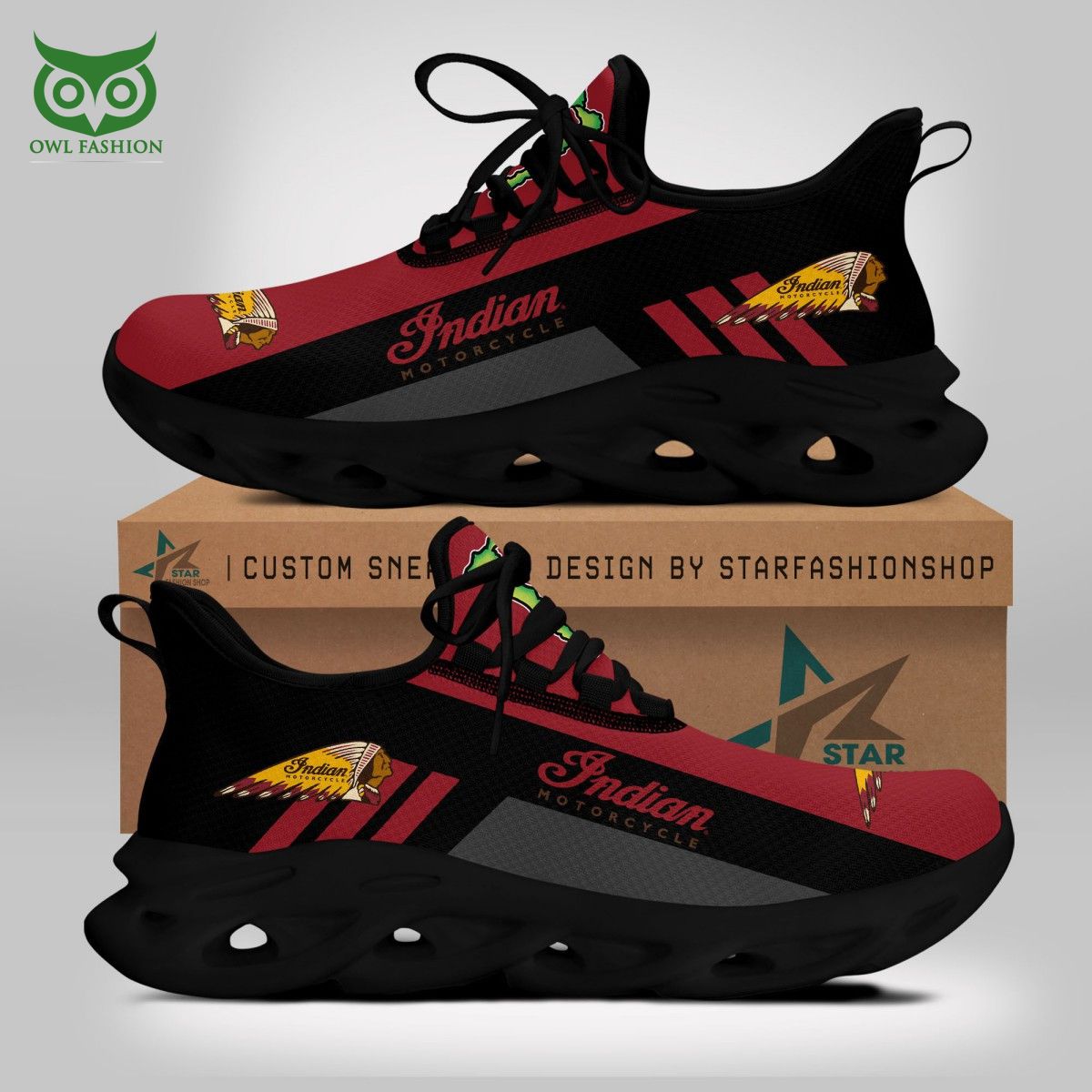 Indian Motorcycle Motor Racing Max Soul Shoes Sneakers For Men And Women