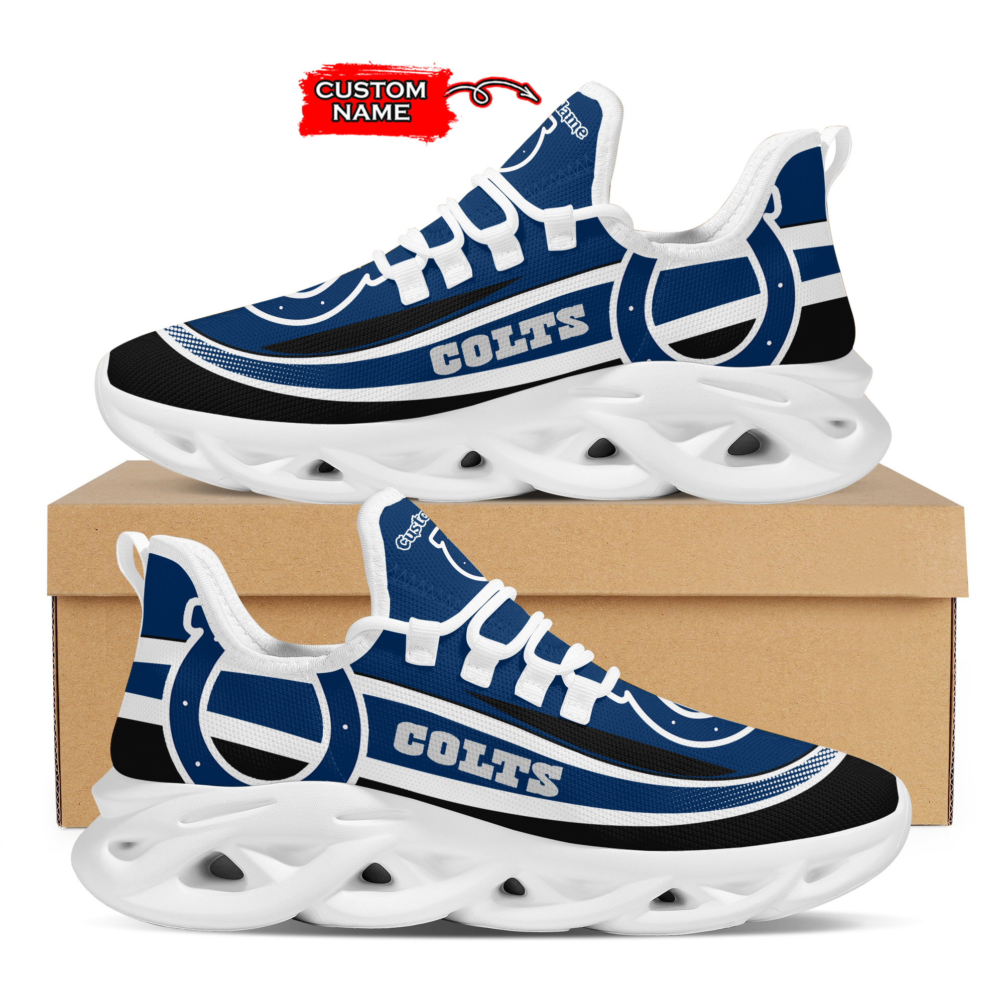 Indianapolis Colts Max Soul Shoes Sneakers For Men And Women
