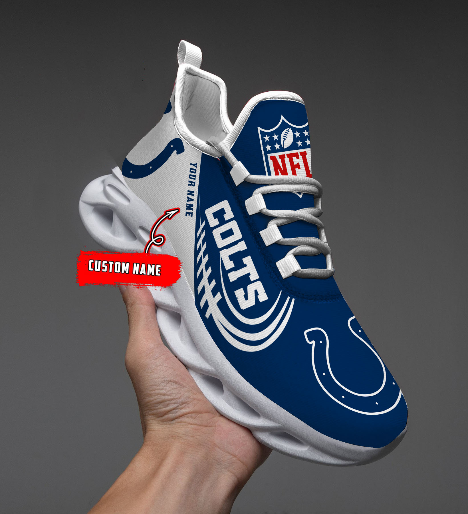 Indianapolis Colts NFL Max Soul Shoes Sneakers For Men And Women