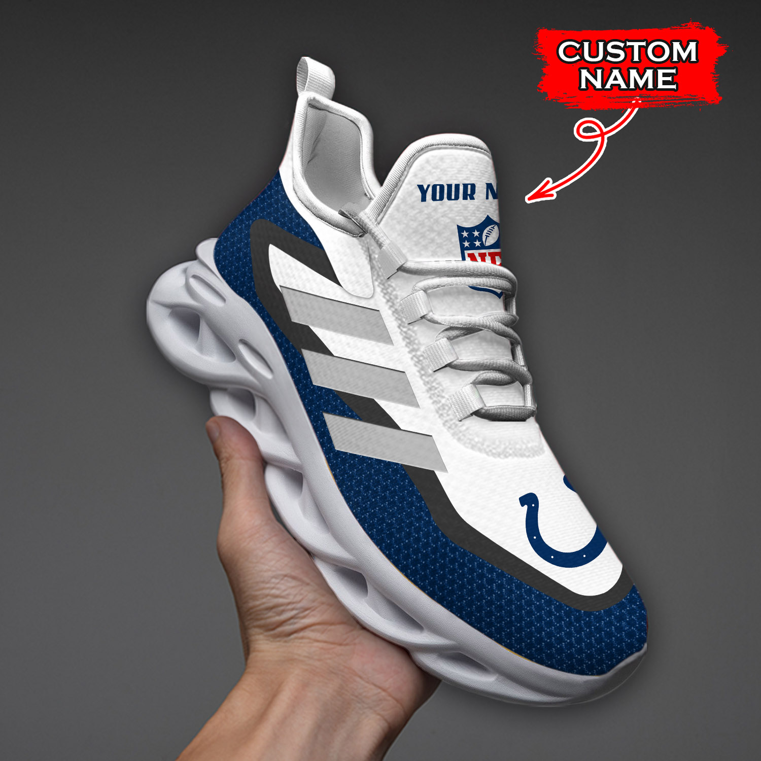 Indianapolis Colts NFL Max Soul Shoes Sneakers For Men And Women