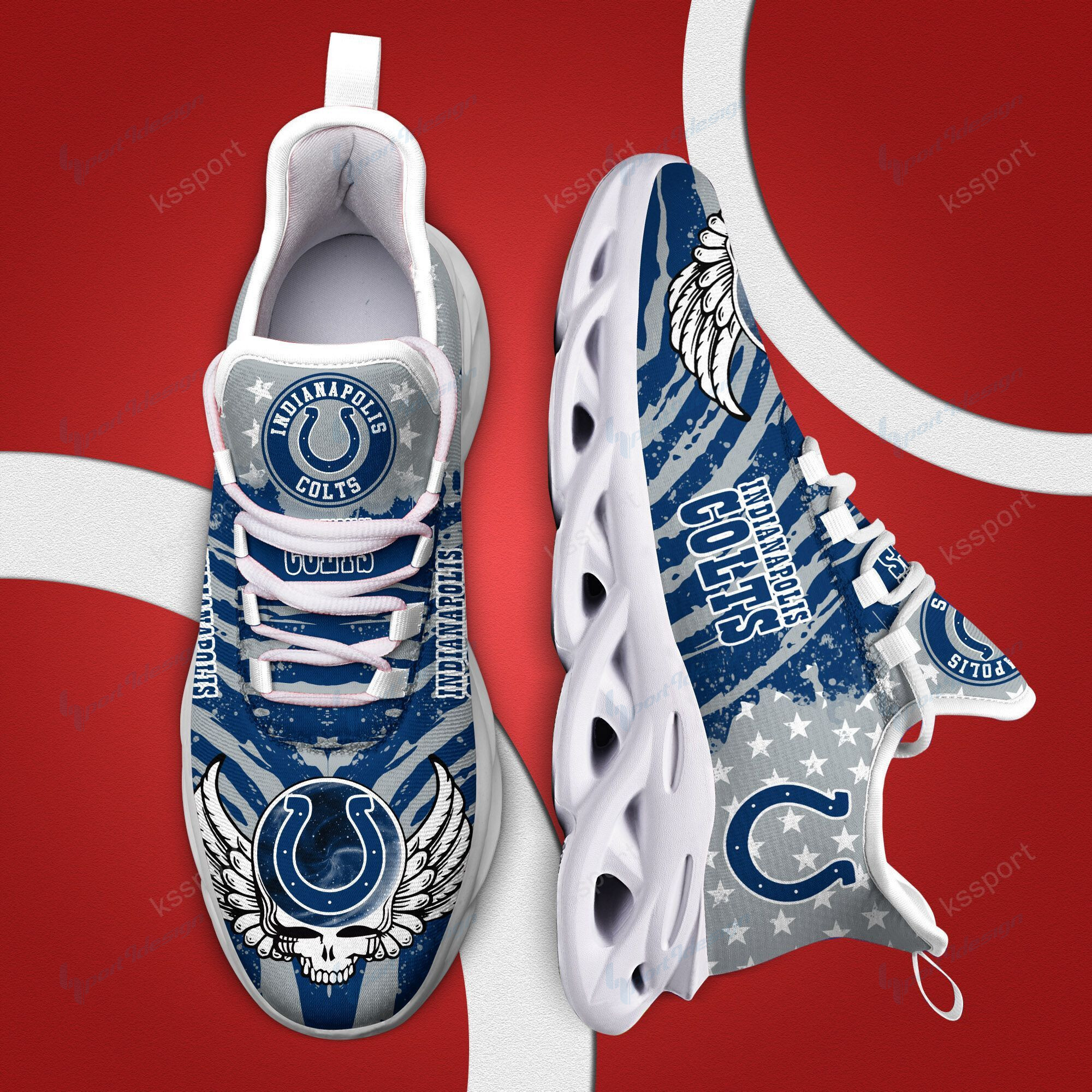 Indianapolis Colts NFL Max Soul Shoes Sneakers For Men And Women