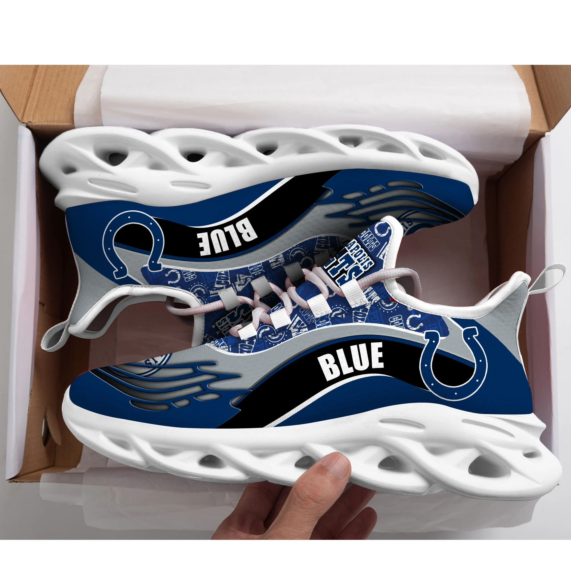 Indianapolis Colts NFL Max Soul Shoes Sneakers For Men And Women