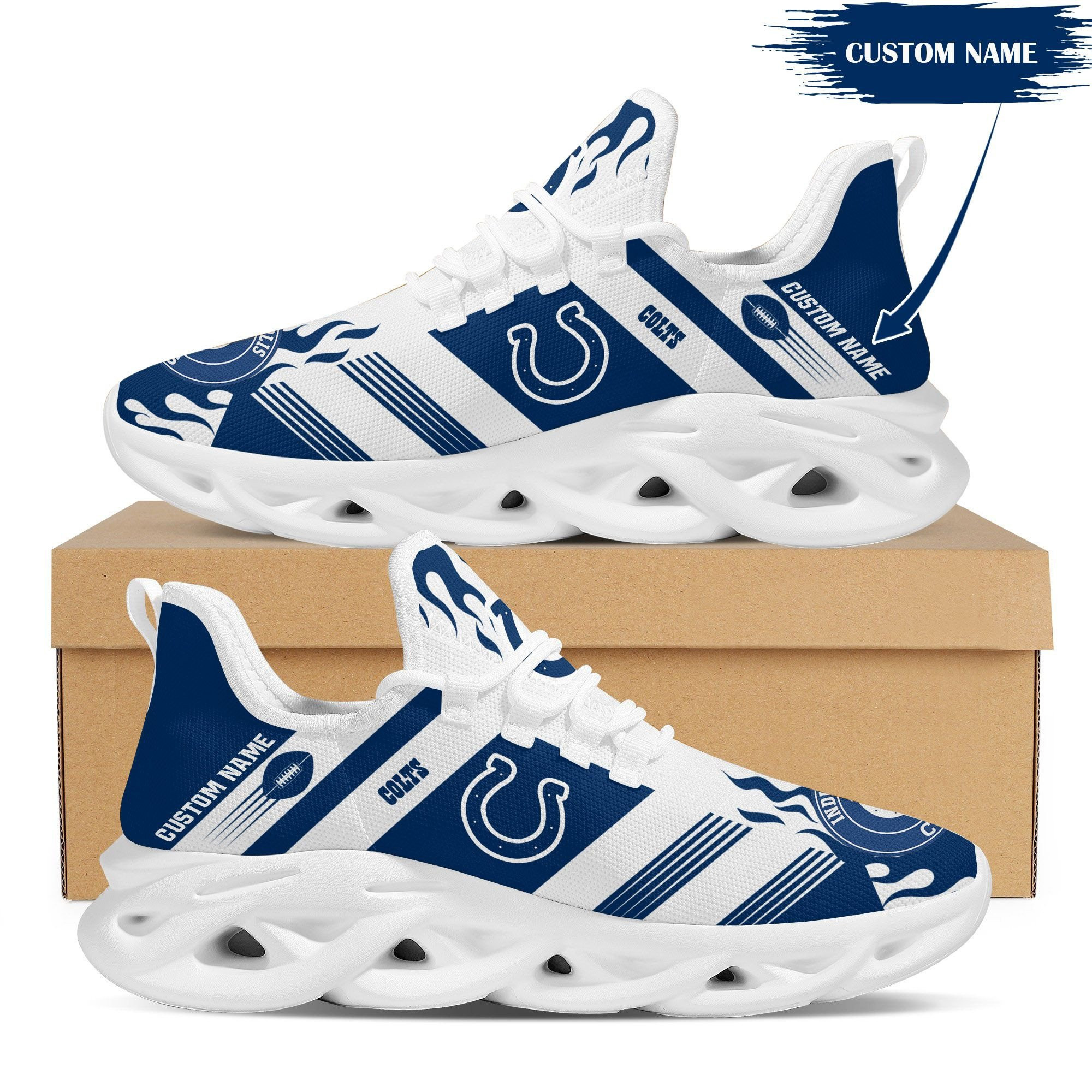 Indianapolis Colts NFL Max Soul Shoes Sneakers For Men And Women