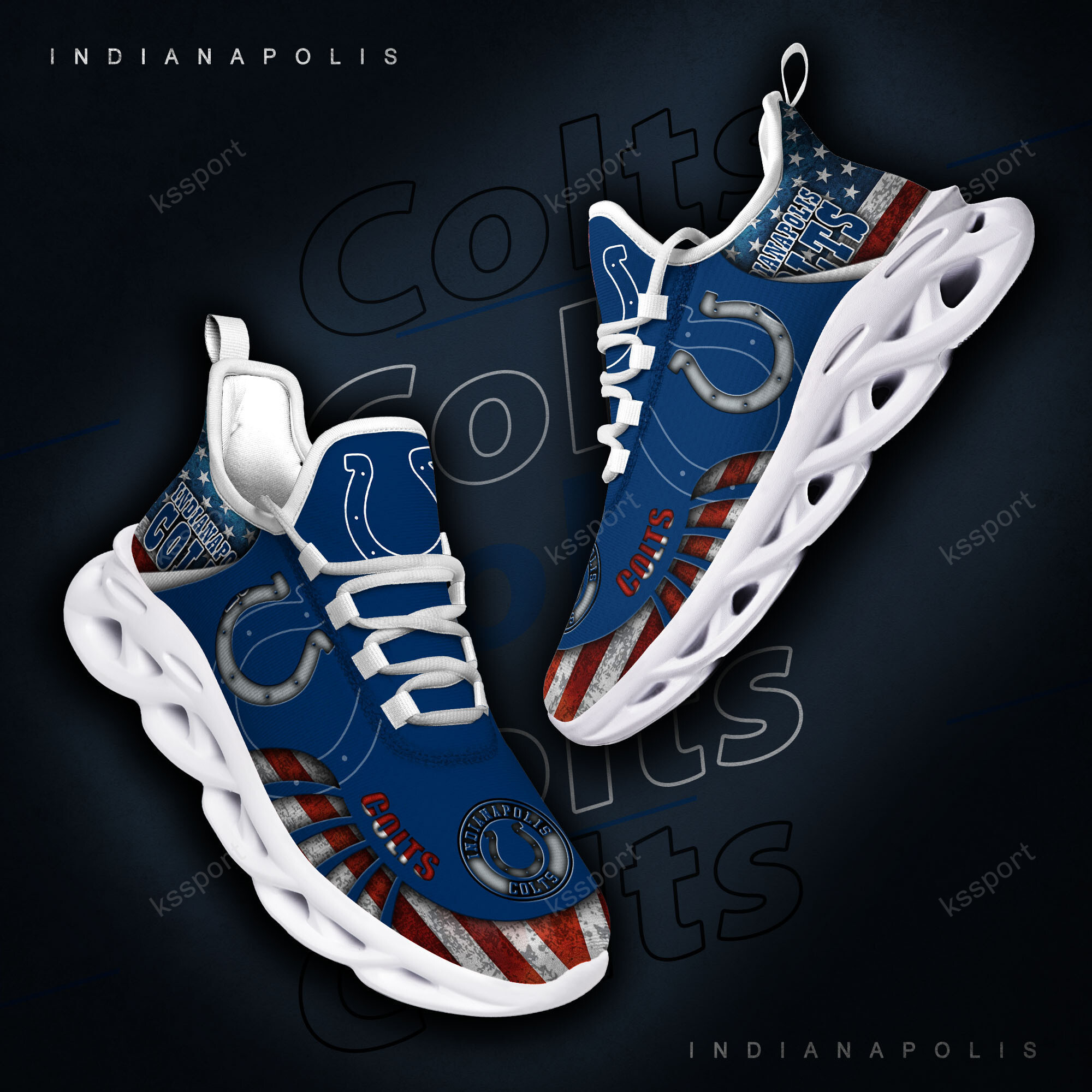 Indianapolis Colts NFL Max Soul Shoes Sneakers For Men And Women