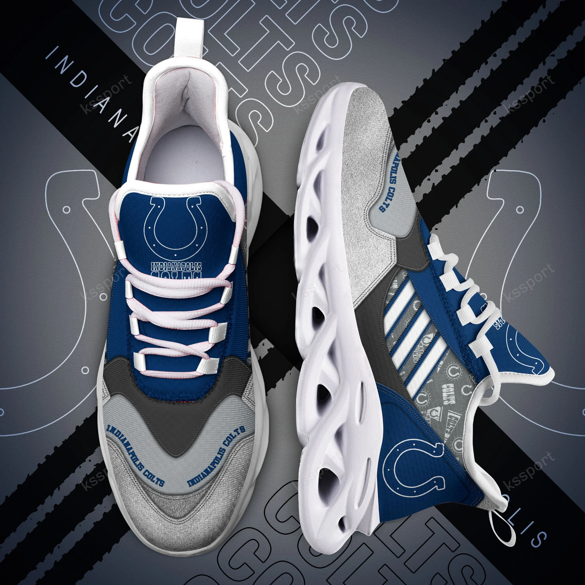 Indianapolis Colts NFL Max Soul Shoes Sneakers For Men And Women