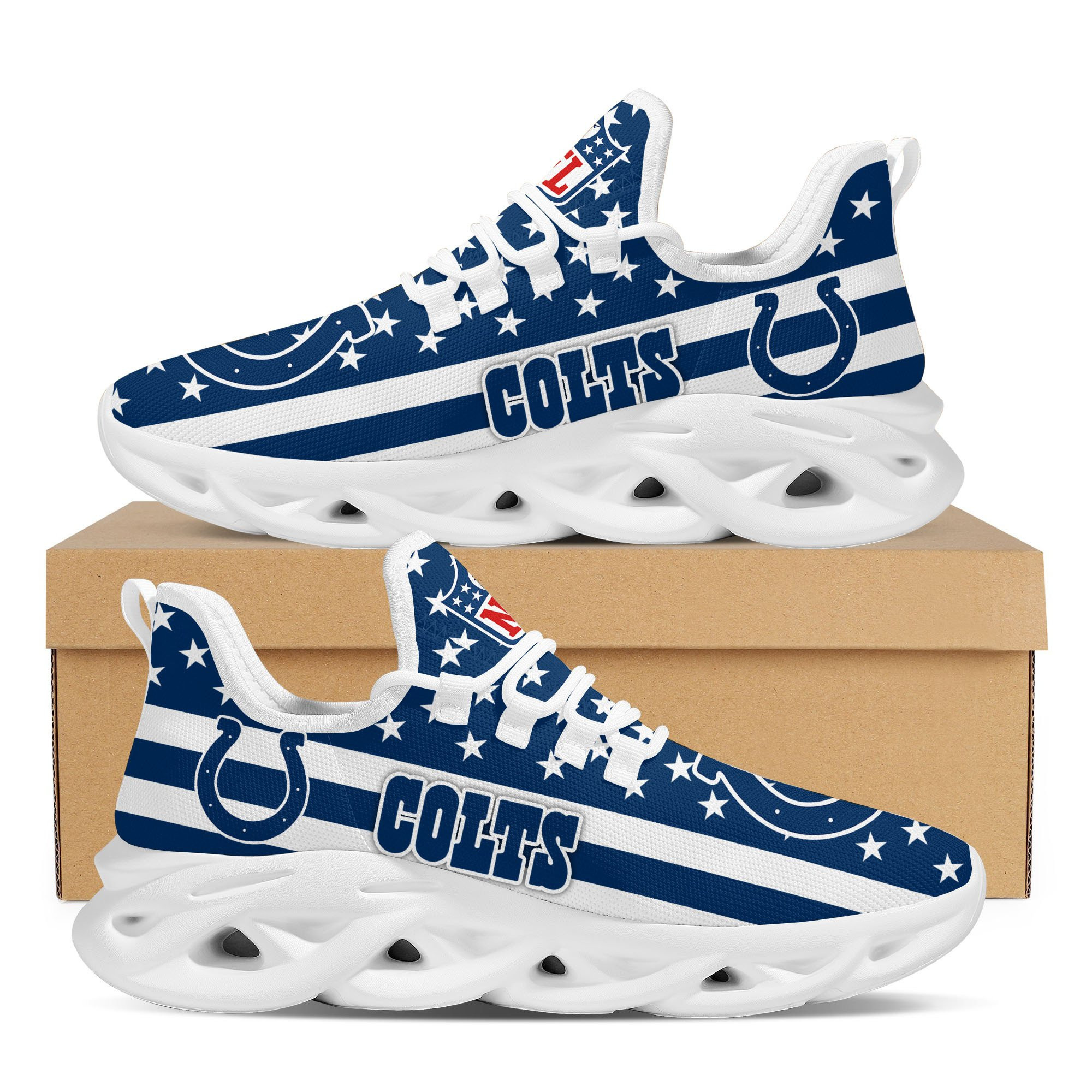 Indianapolis Colts NFL Max Soul Shoes Sneakers For Men And Women