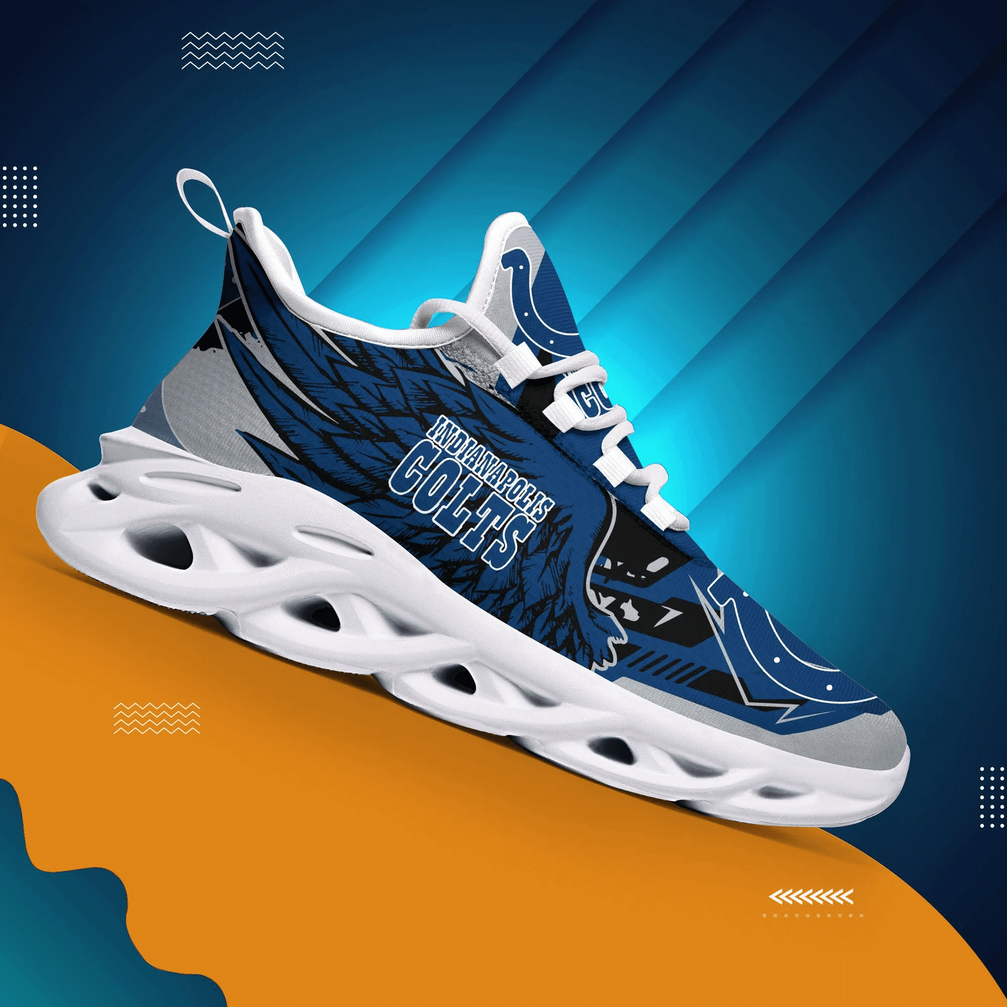 Indianapolis Colts NFL Max Soul Shoes Sneakers For Men And Women