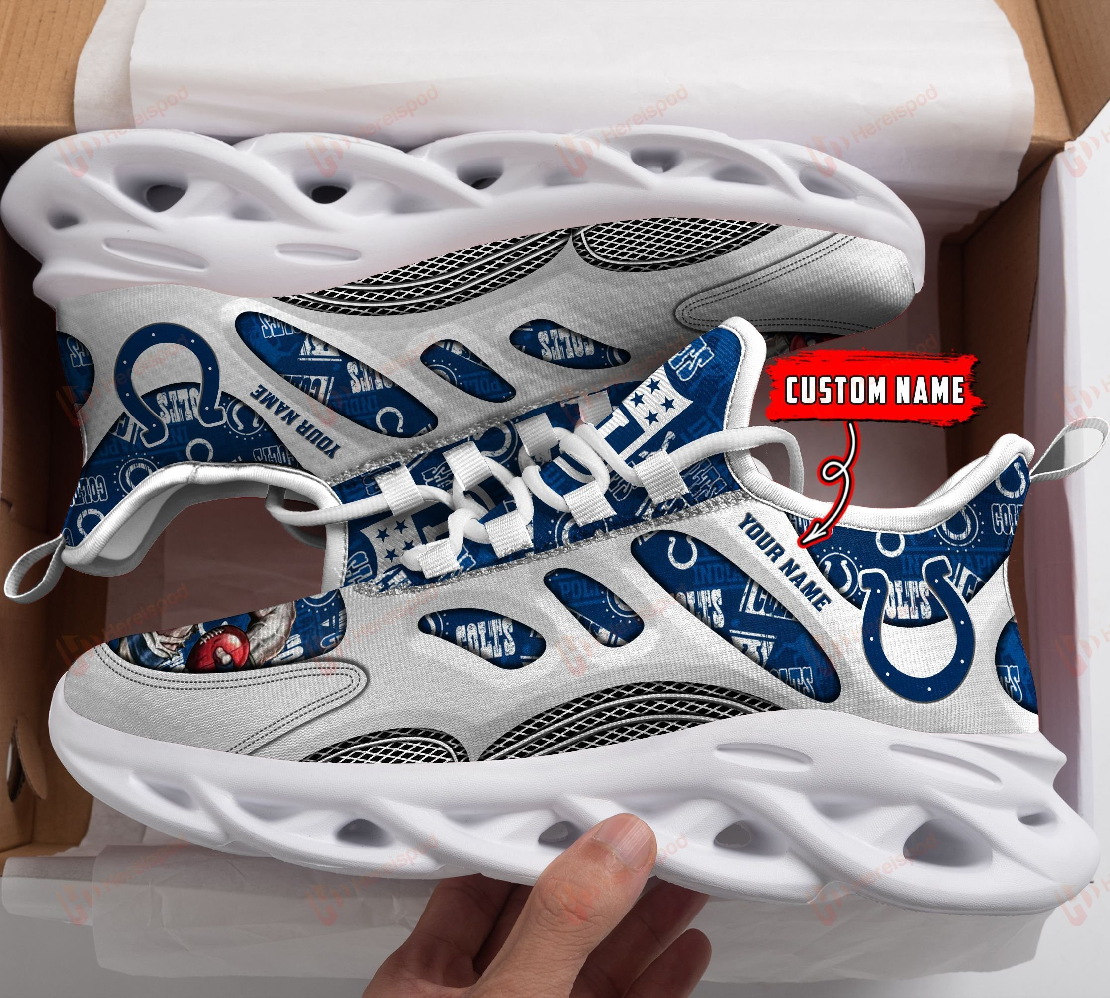 Indianapolis Colts NFL Max Soul Shoes Sneakers For Men And Women