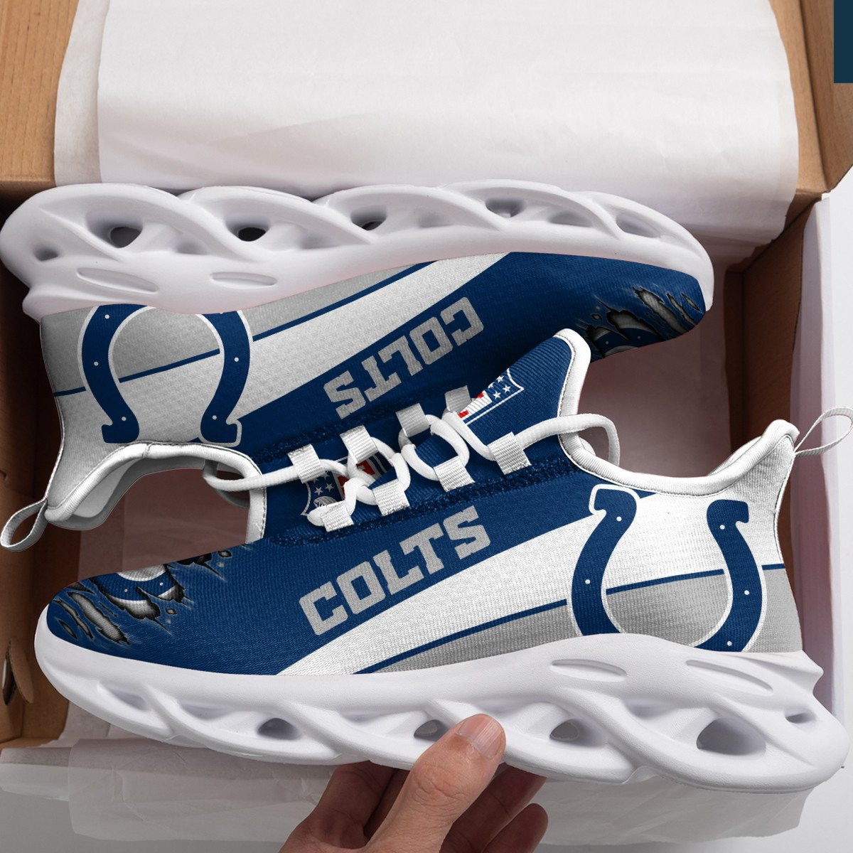 Indianapolis Colts NFL Max Soul Shoes Sneakers For Men And Women