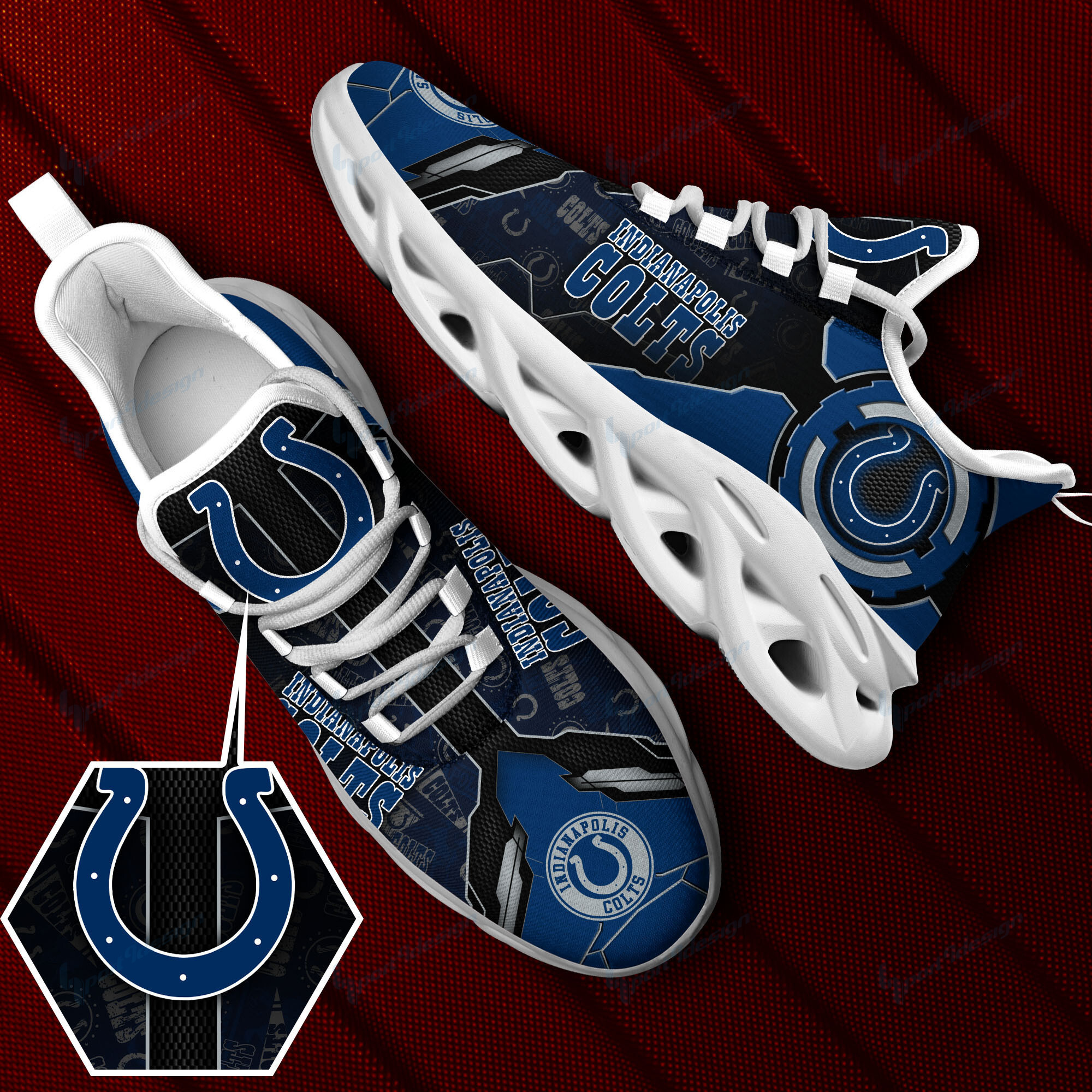 Indianapolis Colts NFL Max Soul Shoes Sneakers For Men And Women