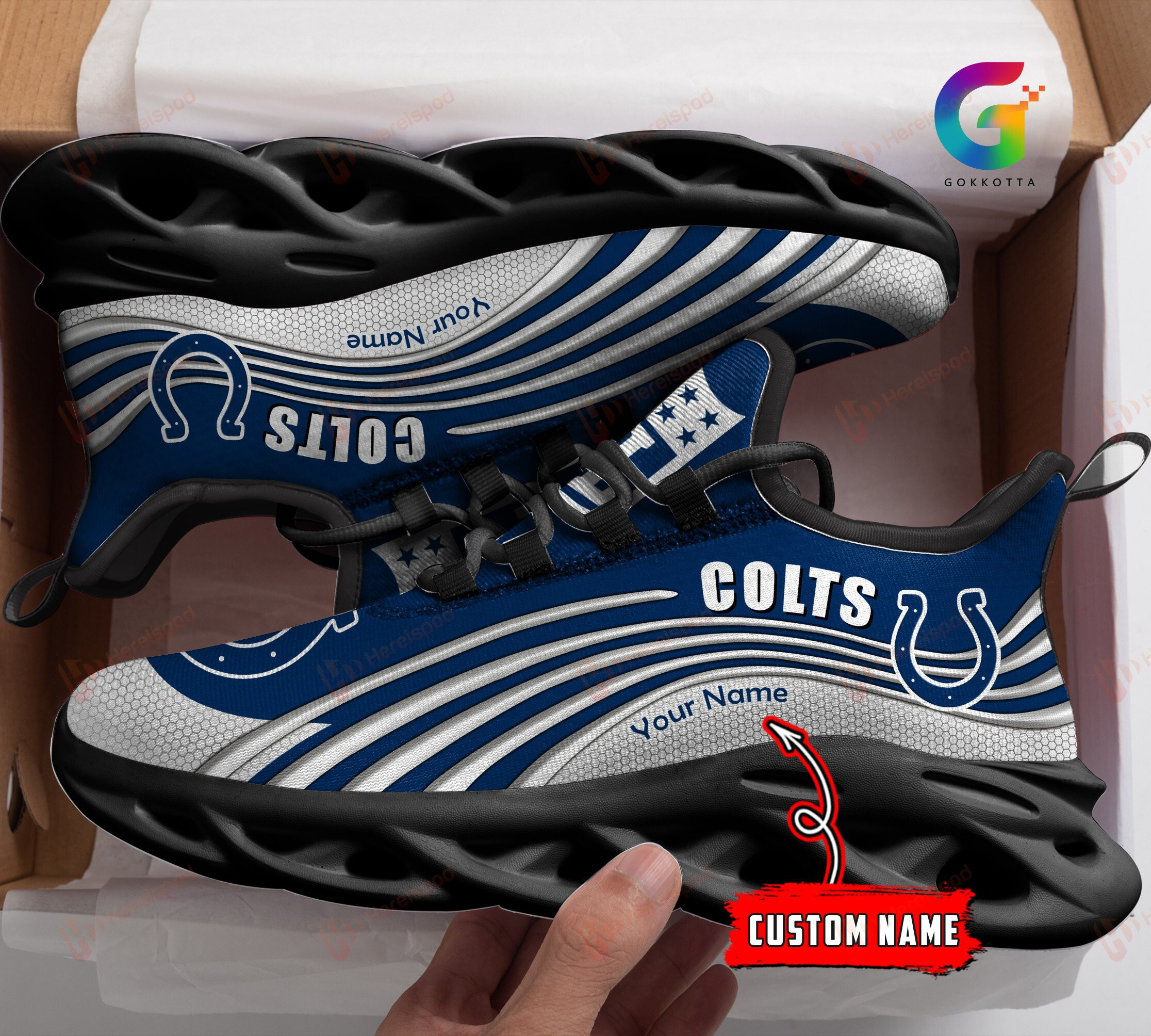 Indianapolis Colts NFL Max Soul Shoes Sneakers For Men And Women