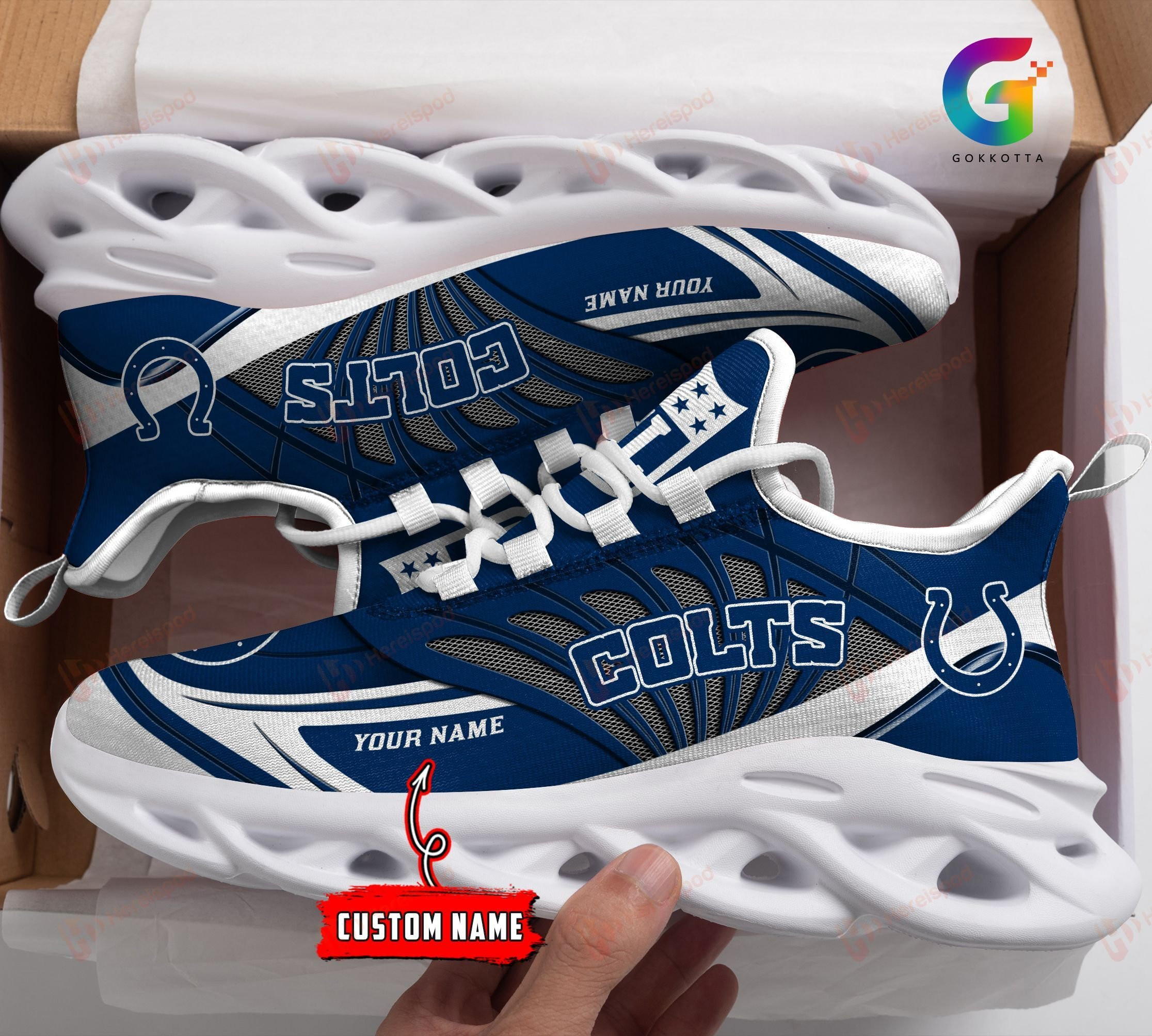 Indianapolis Colts NFL Max Soul Shoes Sneakers For Men And Women
