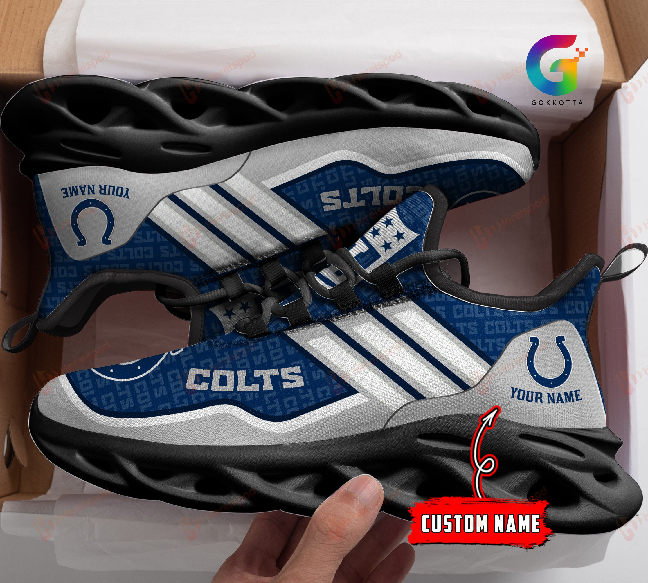 Indianapolis Colts NFL Max Soul Shoes Sneakers For Men And Women