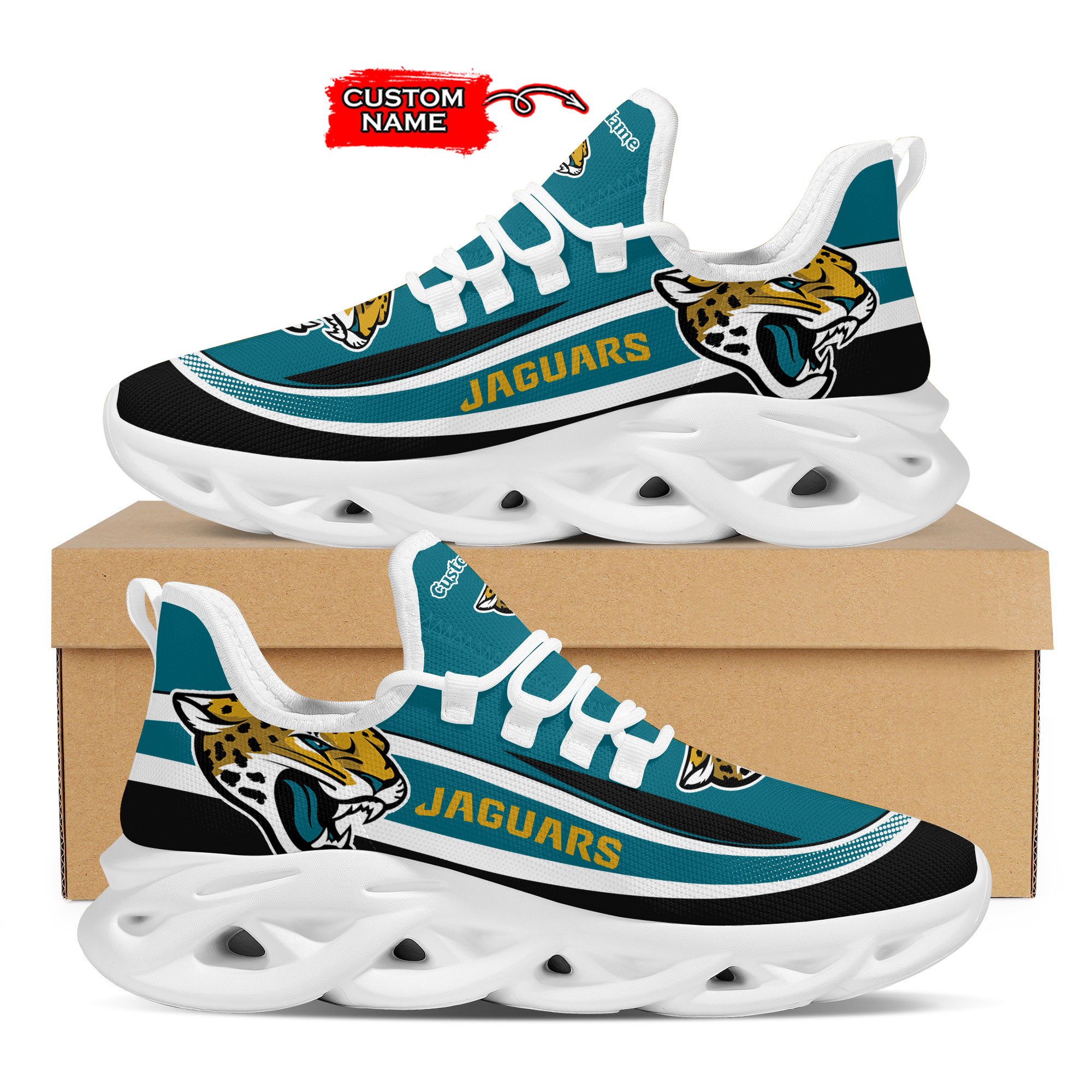 Jacksonville Jaguars Max Soul Shoes Sneakers For Men And Women