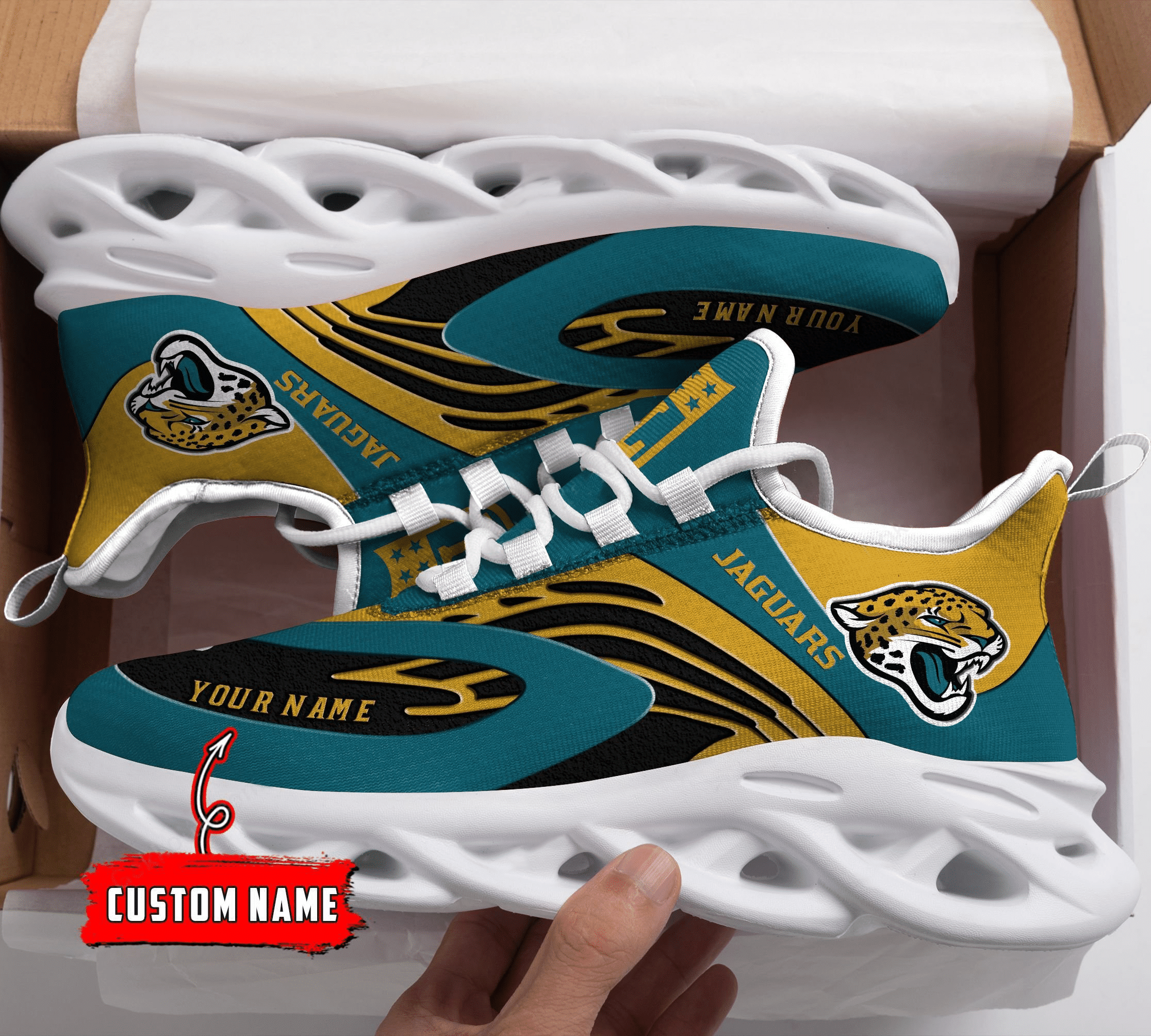 Jacksonville Jaguars NFL Max Soul Shoes Sneakers For Men And Women