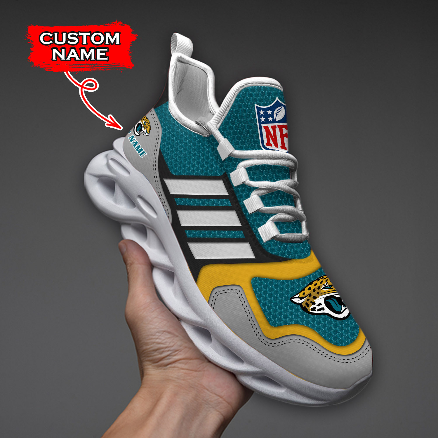 Jacksonville Jaguars NFL Max Soul Shoes Sneakers For Men And Women